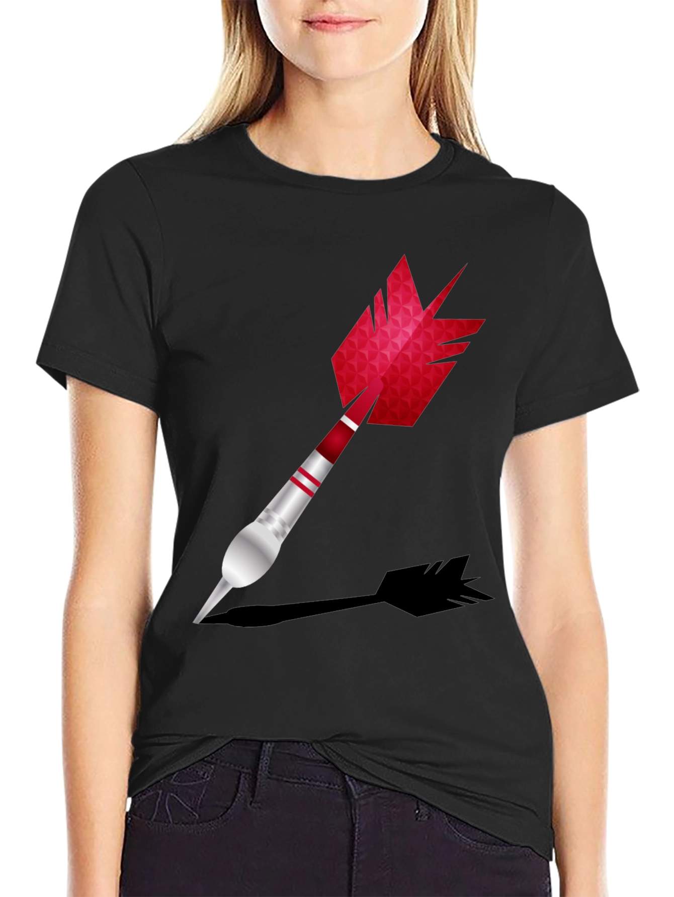 Black Darts Graphic Tee - Black Short Sleeve Shirt view 2