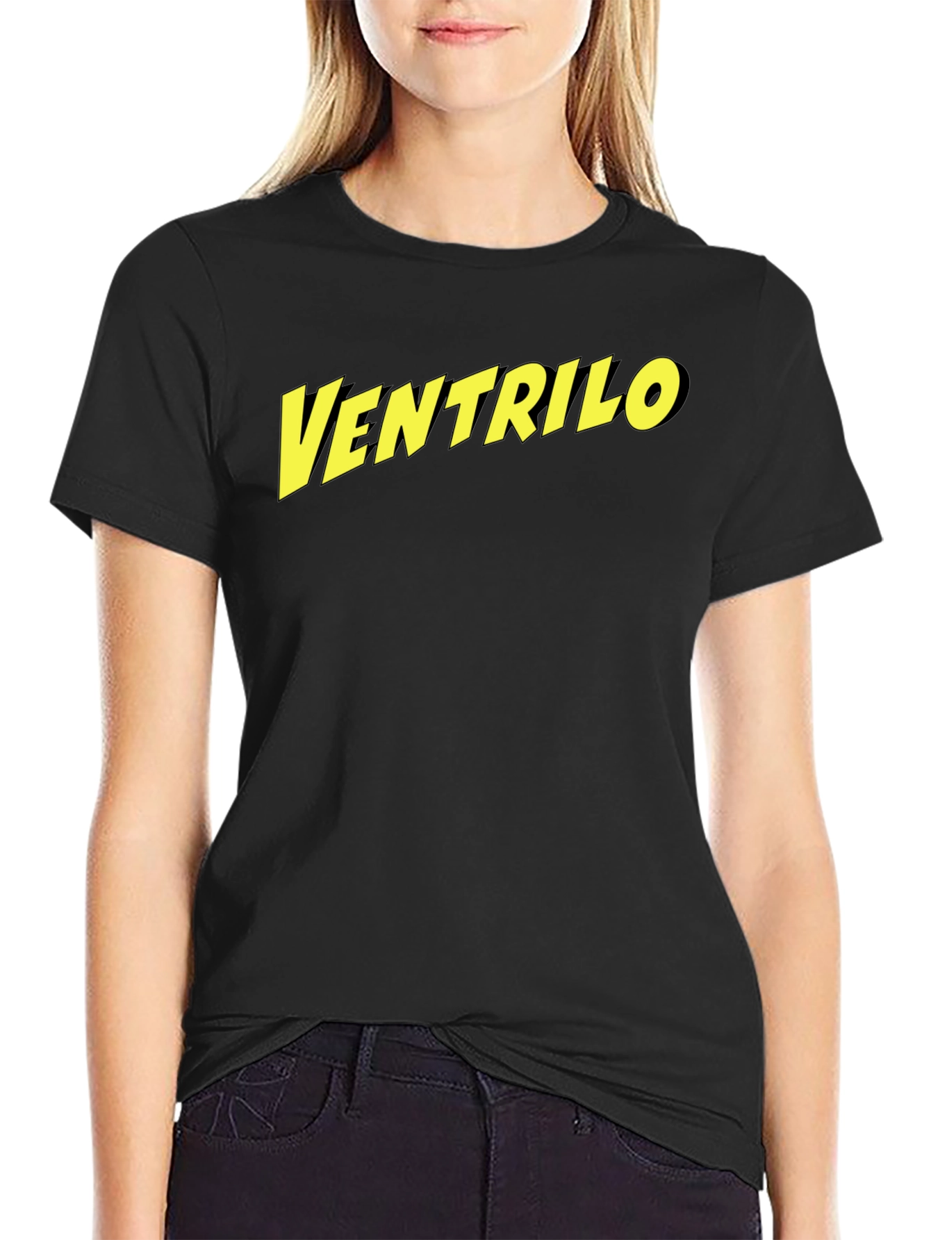 Black Ventrilo T-Shirt - Classic Graphic Tee view 2