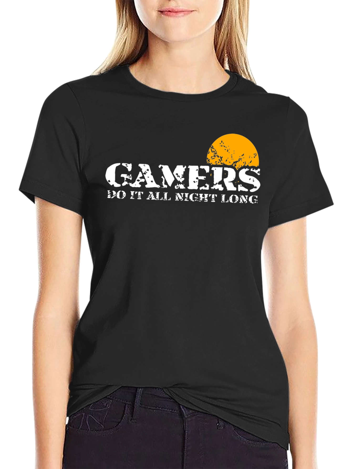 Black Gamers Do It All Night Long T-Shirt view 2