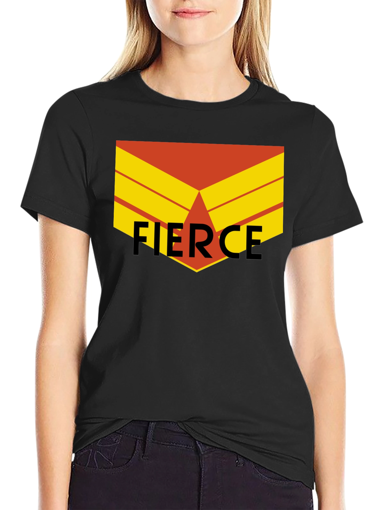 Black Fierce Graphic Tee - Bold Statement Shirt view 2