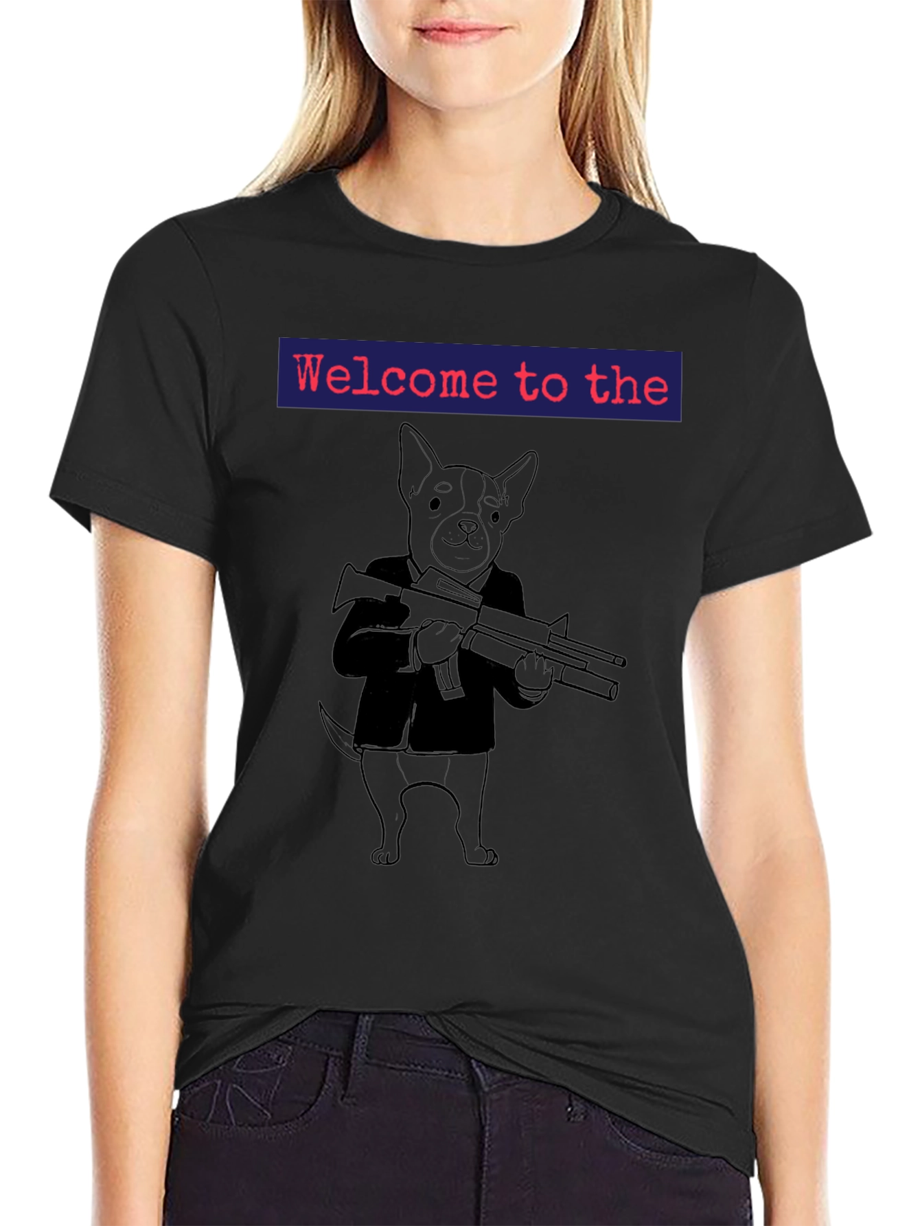 Black Welcome to the Dog Mafia T-Shirt view 2