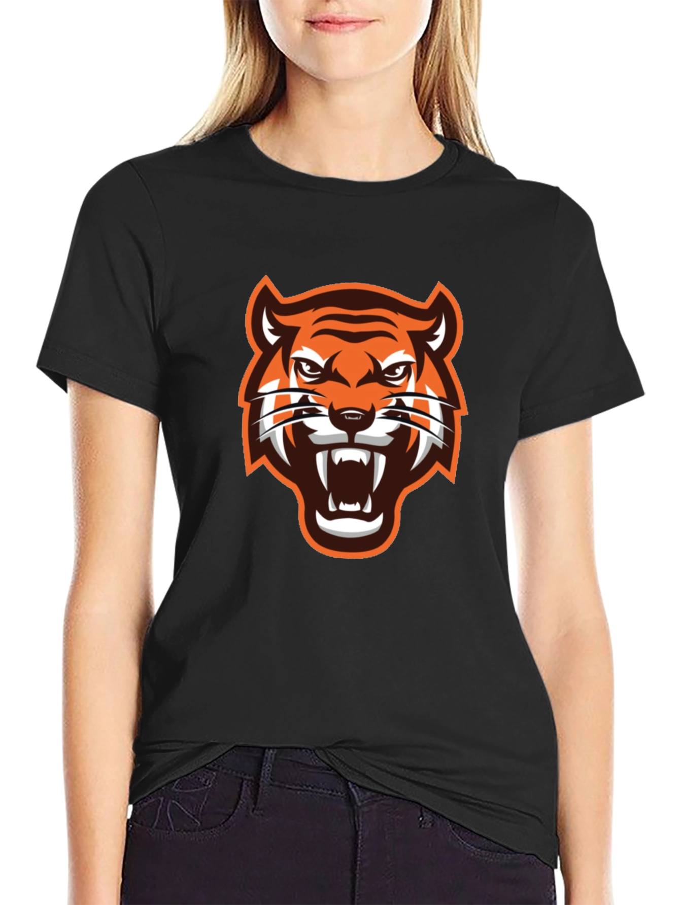Black Black Tiger Graphic T-Shirt view 2