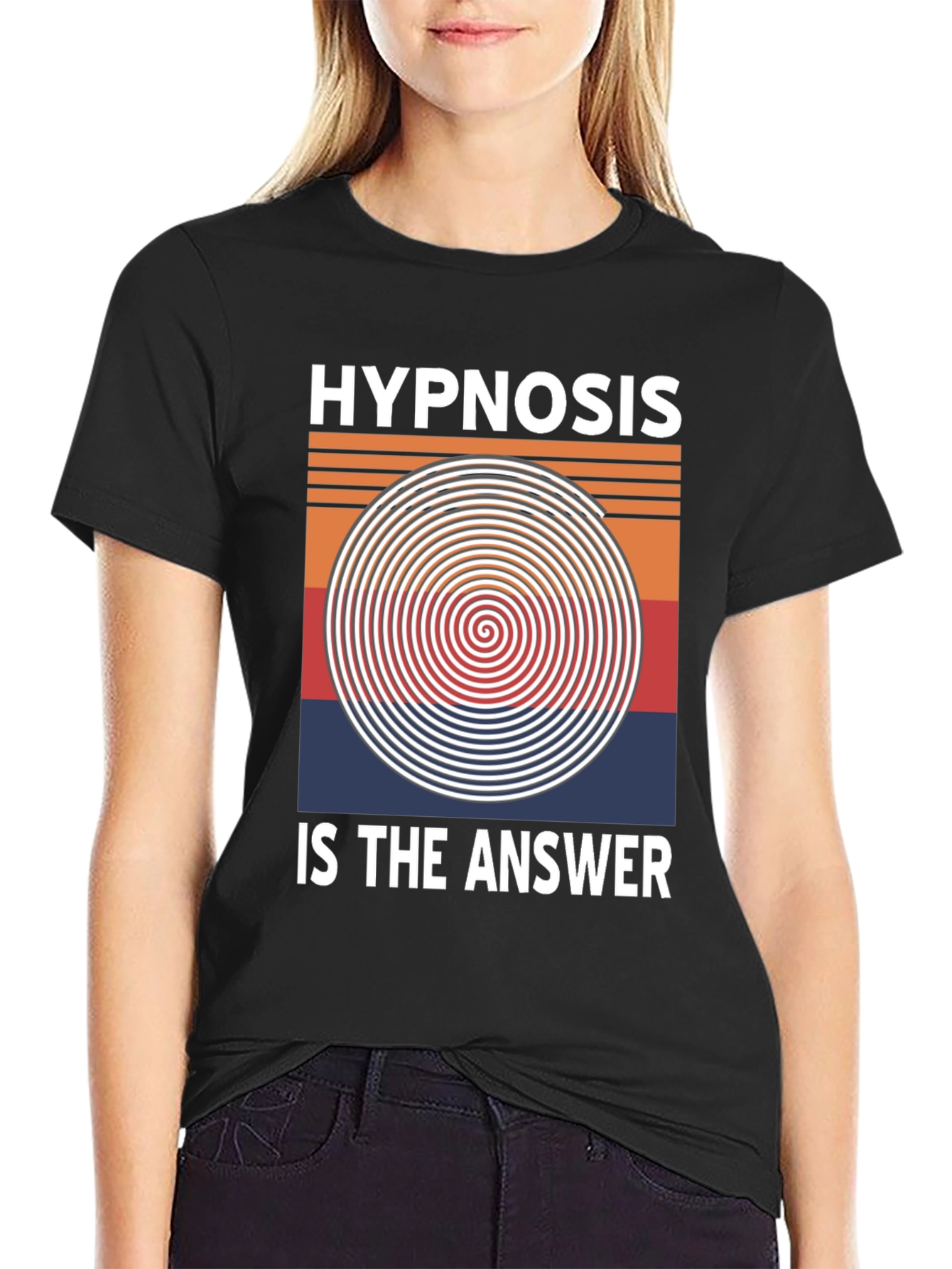 Black Hypnosis Is The Answer T-Shirt view 2
