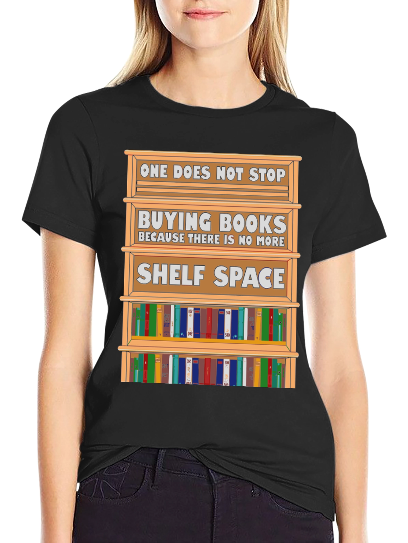 Black Book Lover T-Shirt: One Does Not Stop Buying view 2