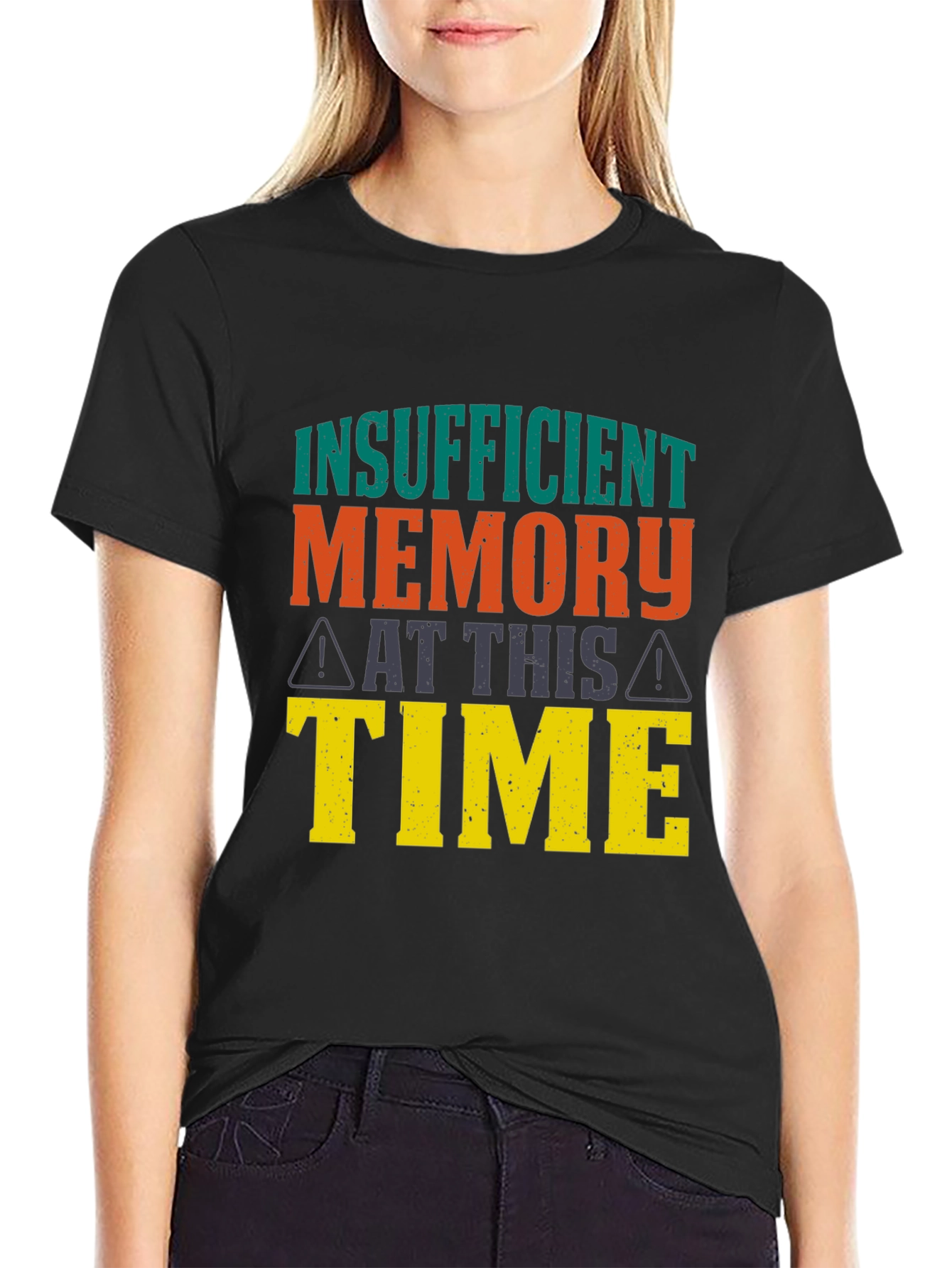 Black Insufficient Memory T-Shirt view 2