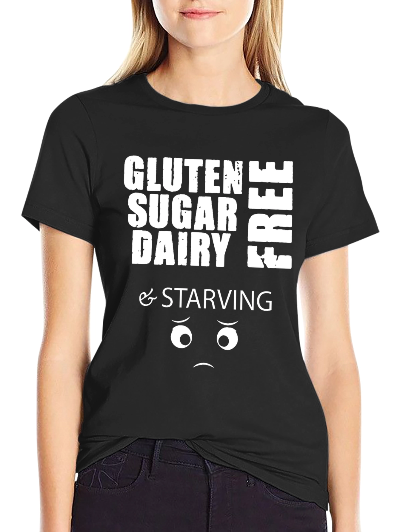 Gluten Sugar Dairy Free & Starving Graphic Tee - 2