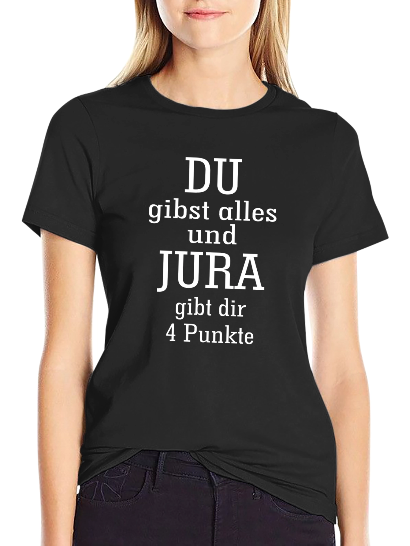 Black Du Gibst Alles Und Jura T-Shirt - Black Novelty Tee view 2