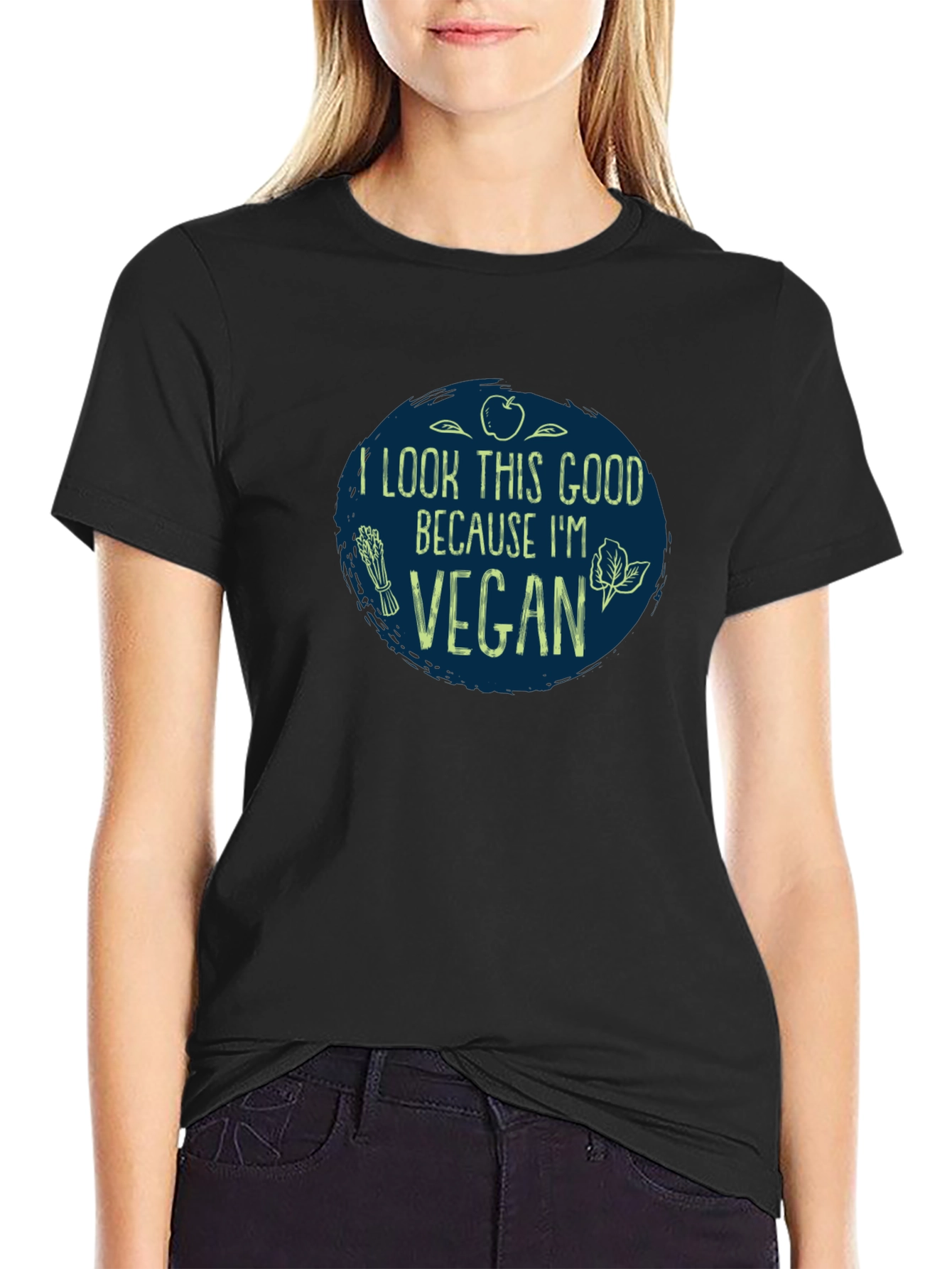 Vegan T-Shirt - I Look This Good Because I'm Vegan - 2