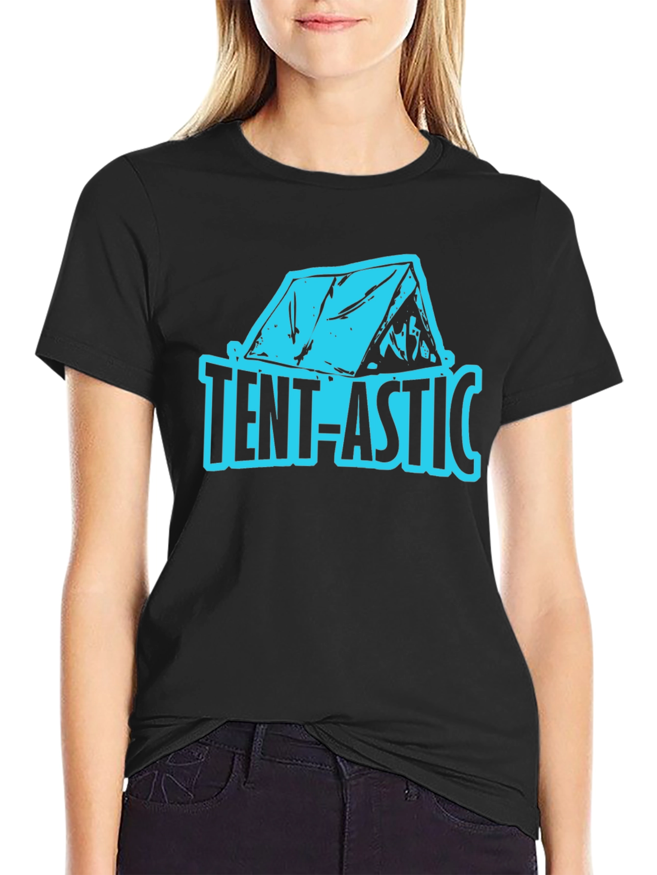 Black Tent-astic Graphic Tee - Camping Adventure Shirt view 2