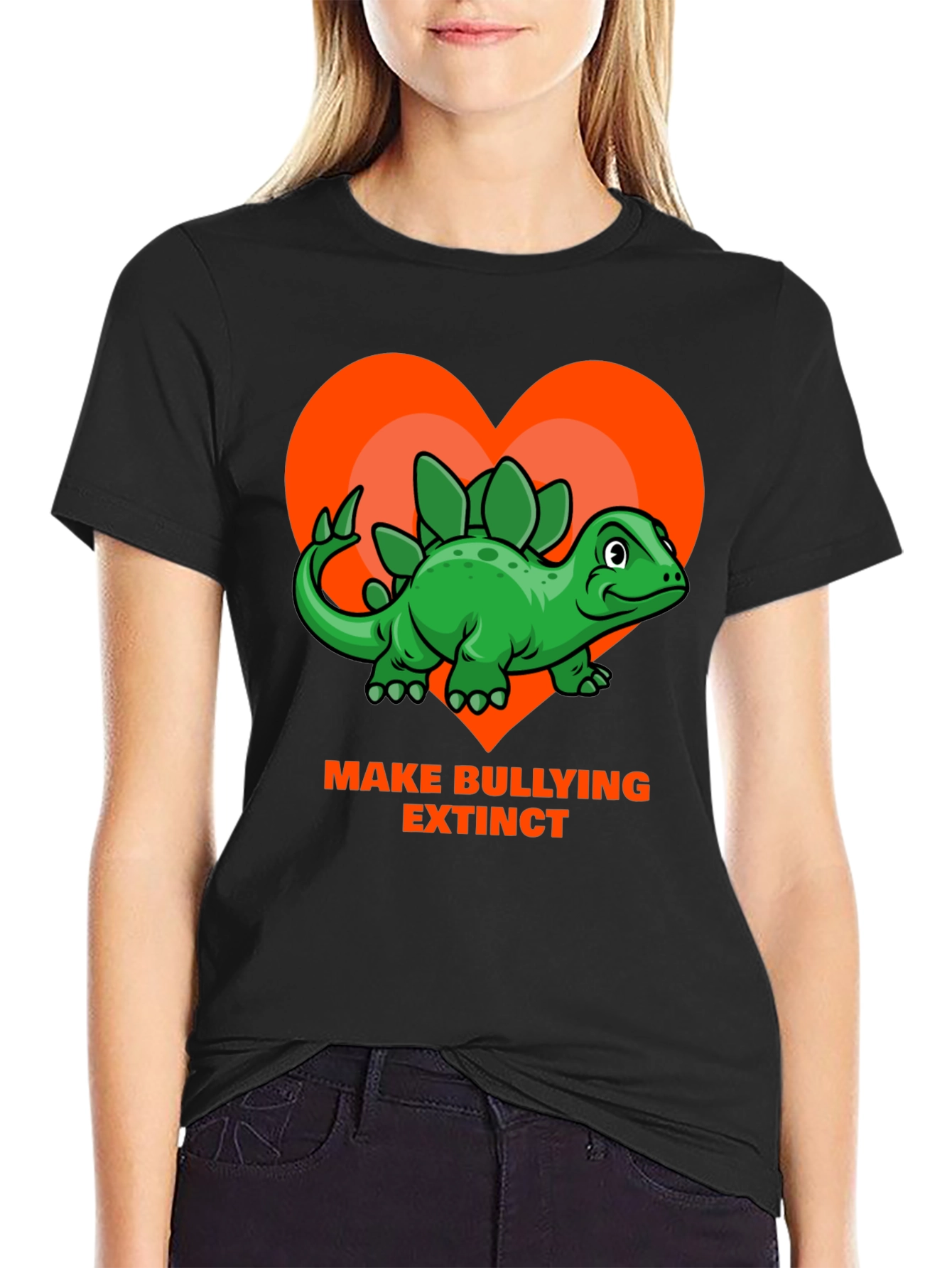 Black Make Bullying Extinct T-Shirt view 2