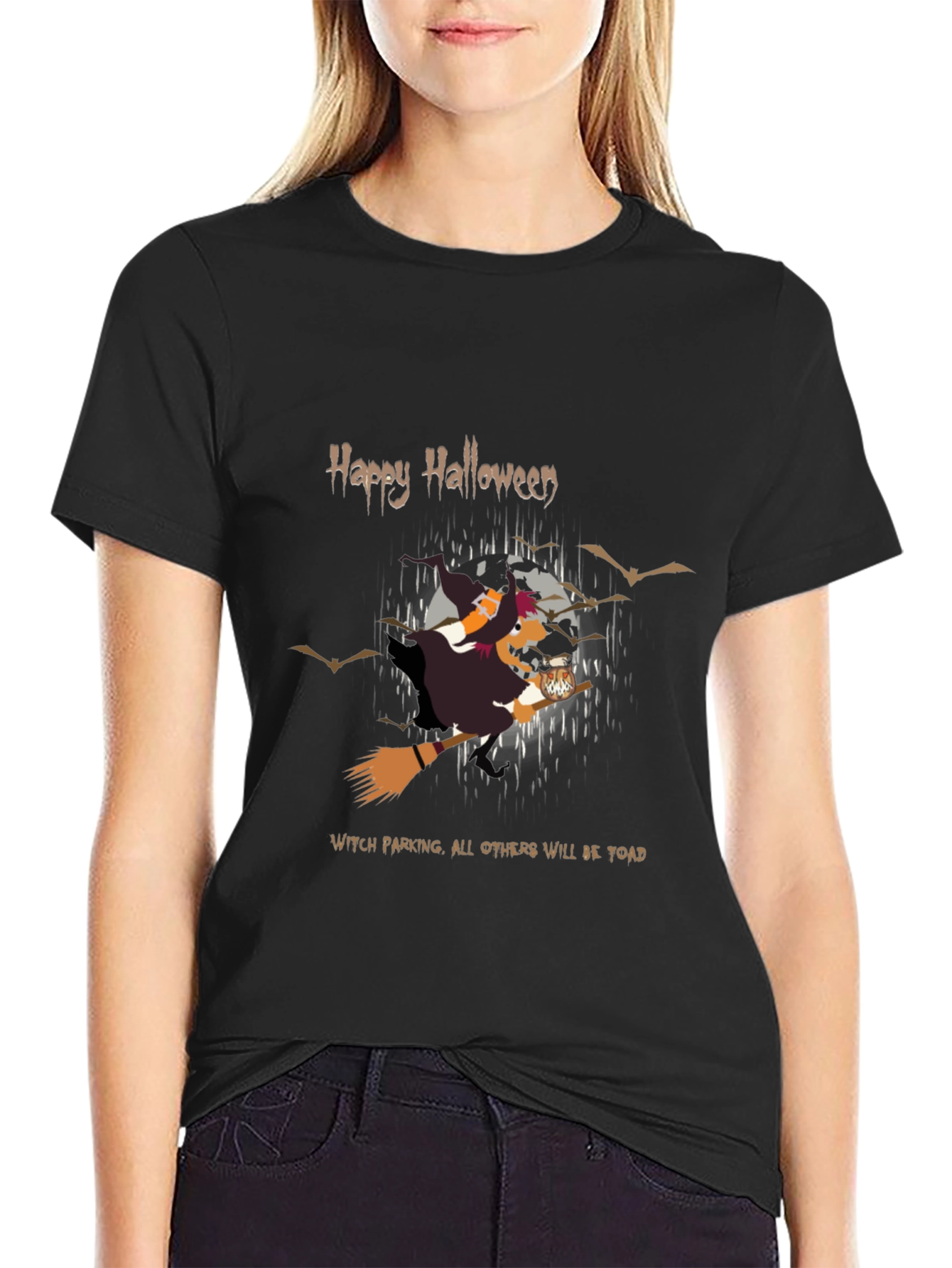 Happy Halloween Witch Parking T-Shirt - 2