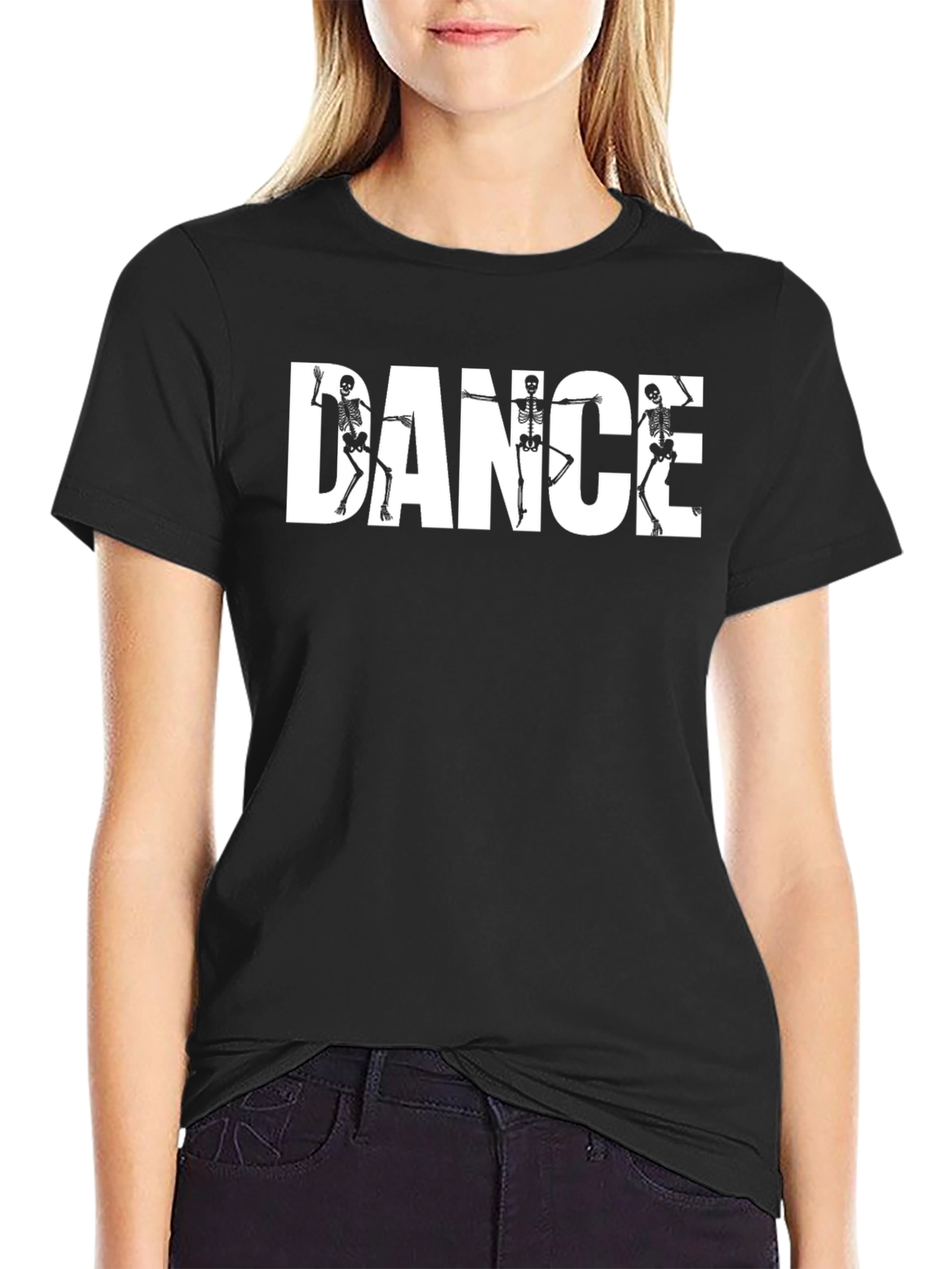 Black Skeleton Dance T-Shirt - Halloween Fun! view 2