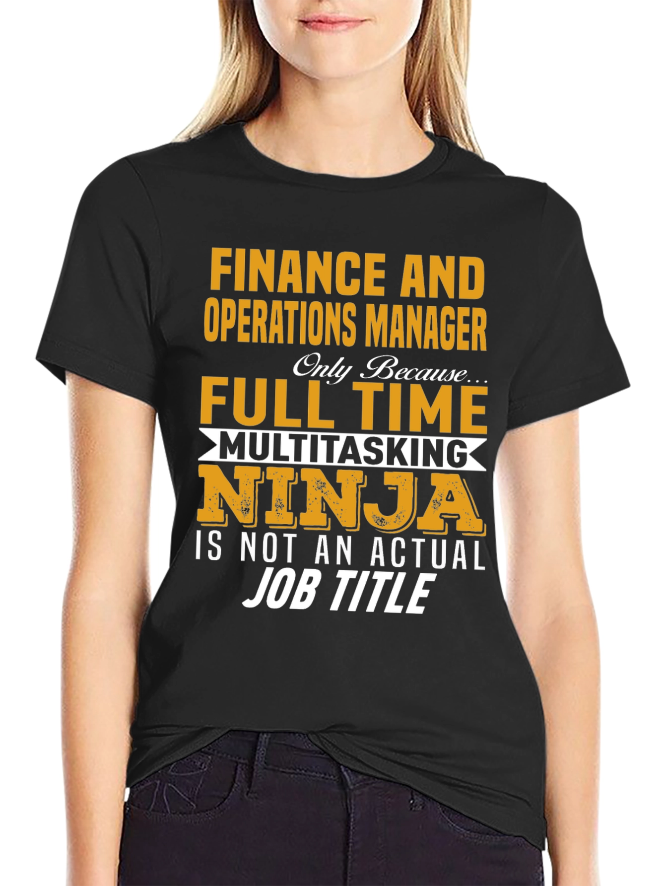 Black Finance Operations Manager T-Shirt view 2