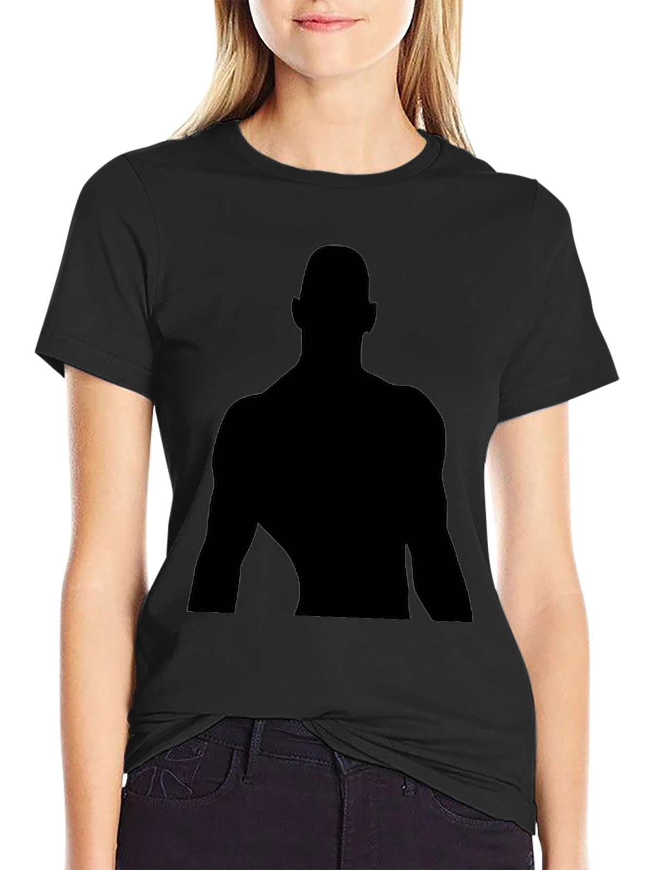Black Silhouette Graphic Black T-Shirt - Classic Fit view 2