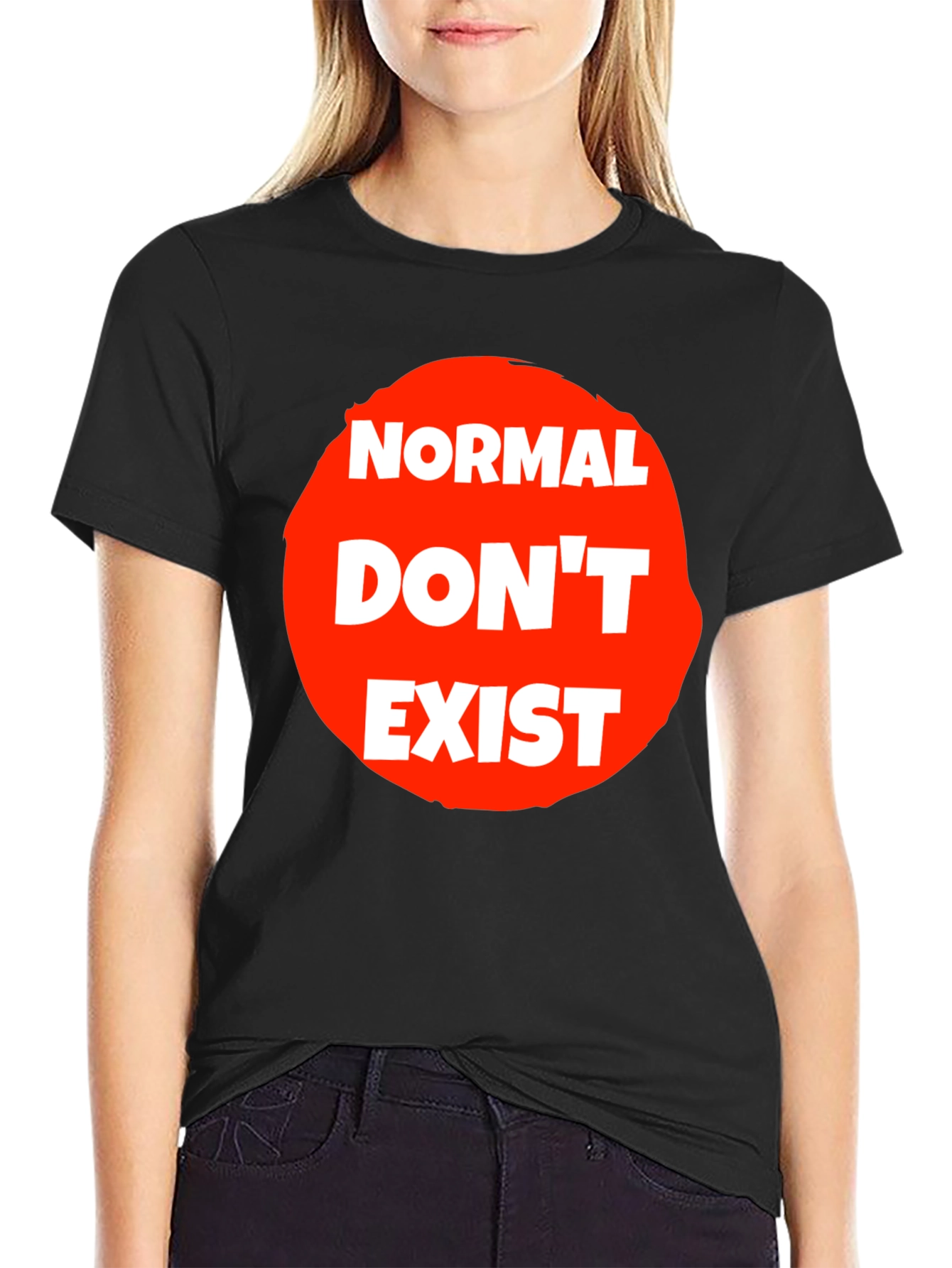 Black Normal Don't Exist Graphic Tee - Unisex view 2