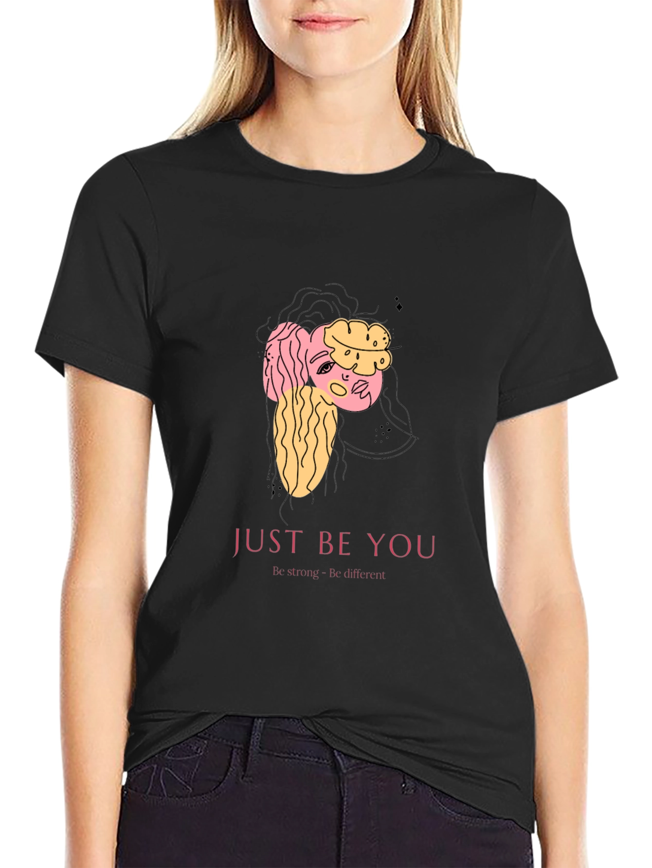 Just Be You Graphic T-Shirt - Black - 2