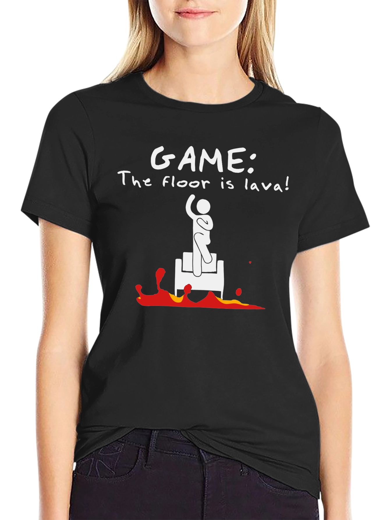 Black Game: The Floor is Lava T-Shirt view 2