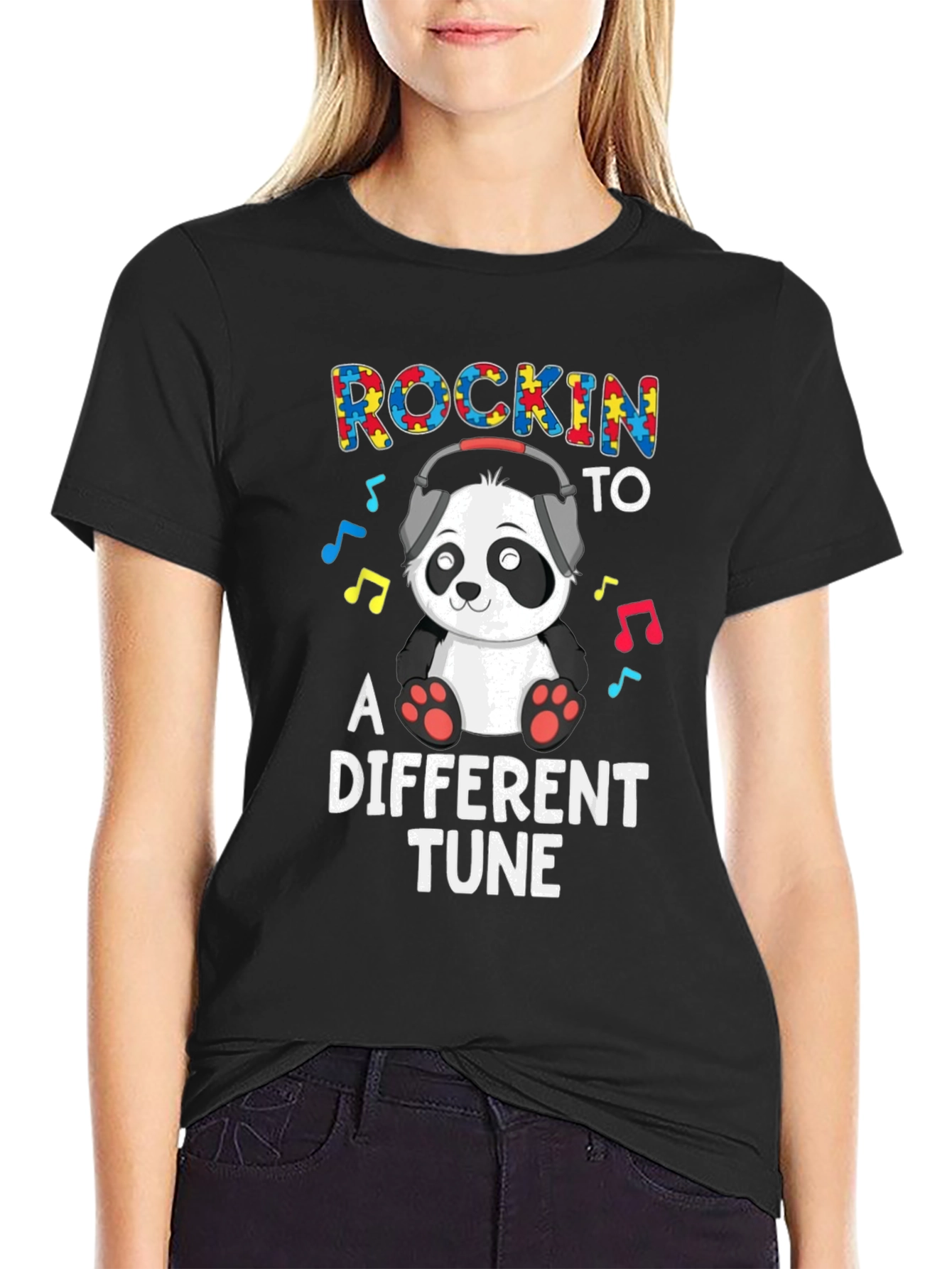 Black Rockin' to a Different Tune T-Shirt view 2
