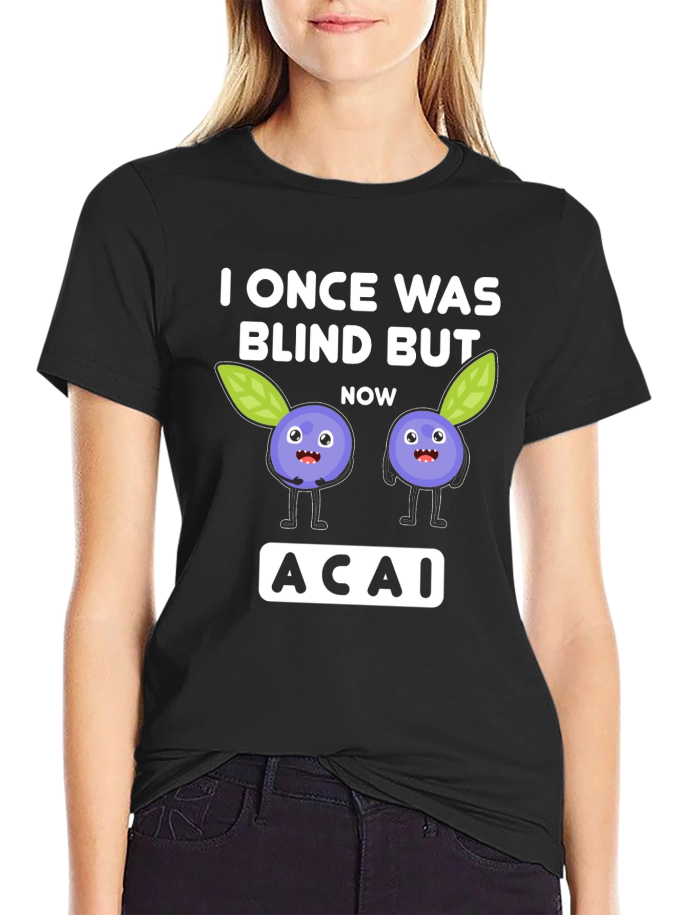 Black I Once Was Blind But Now Acai T-Shirt view 2