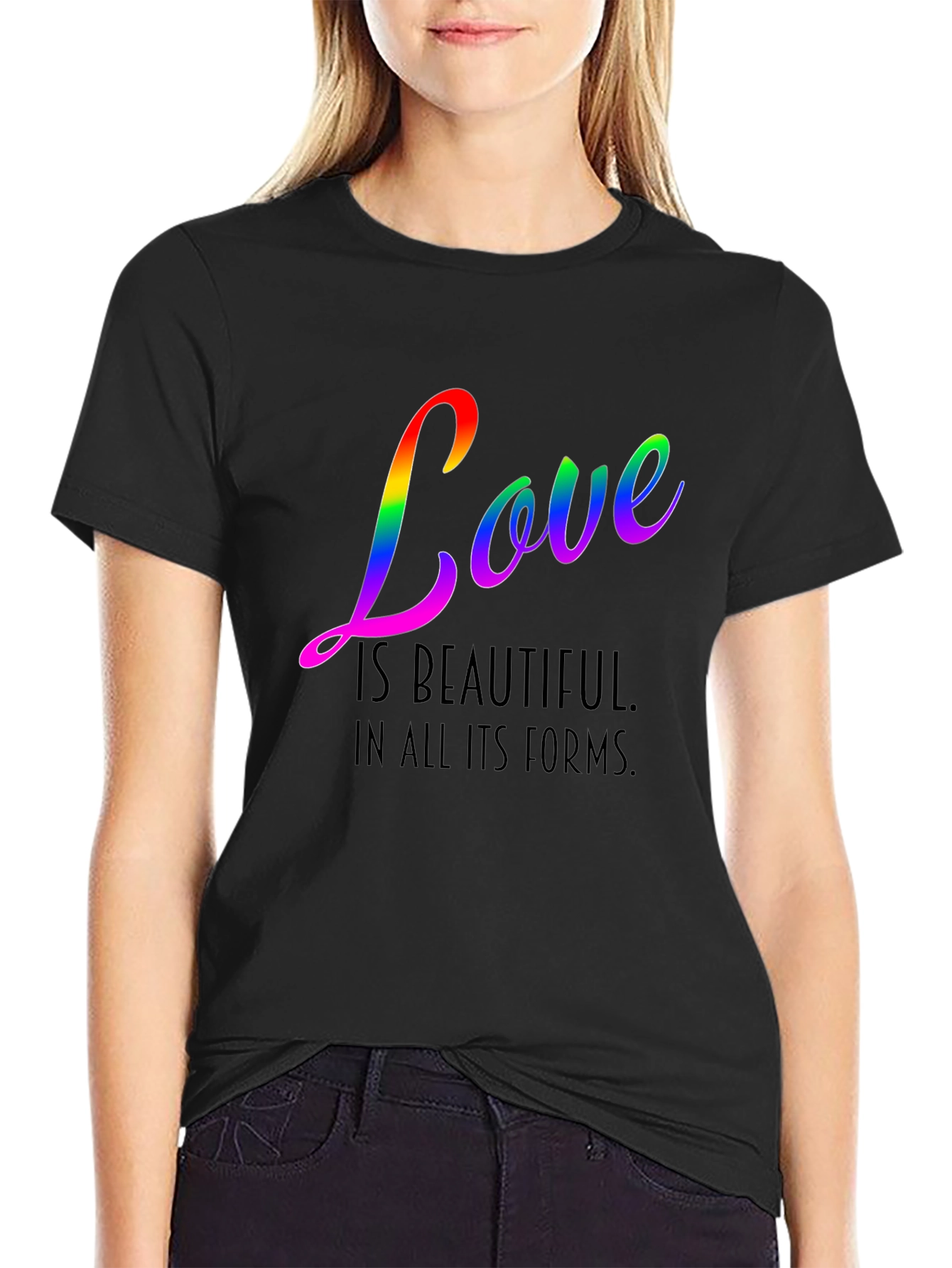 Black Love is Beautiful Pride T-Shirt view 2