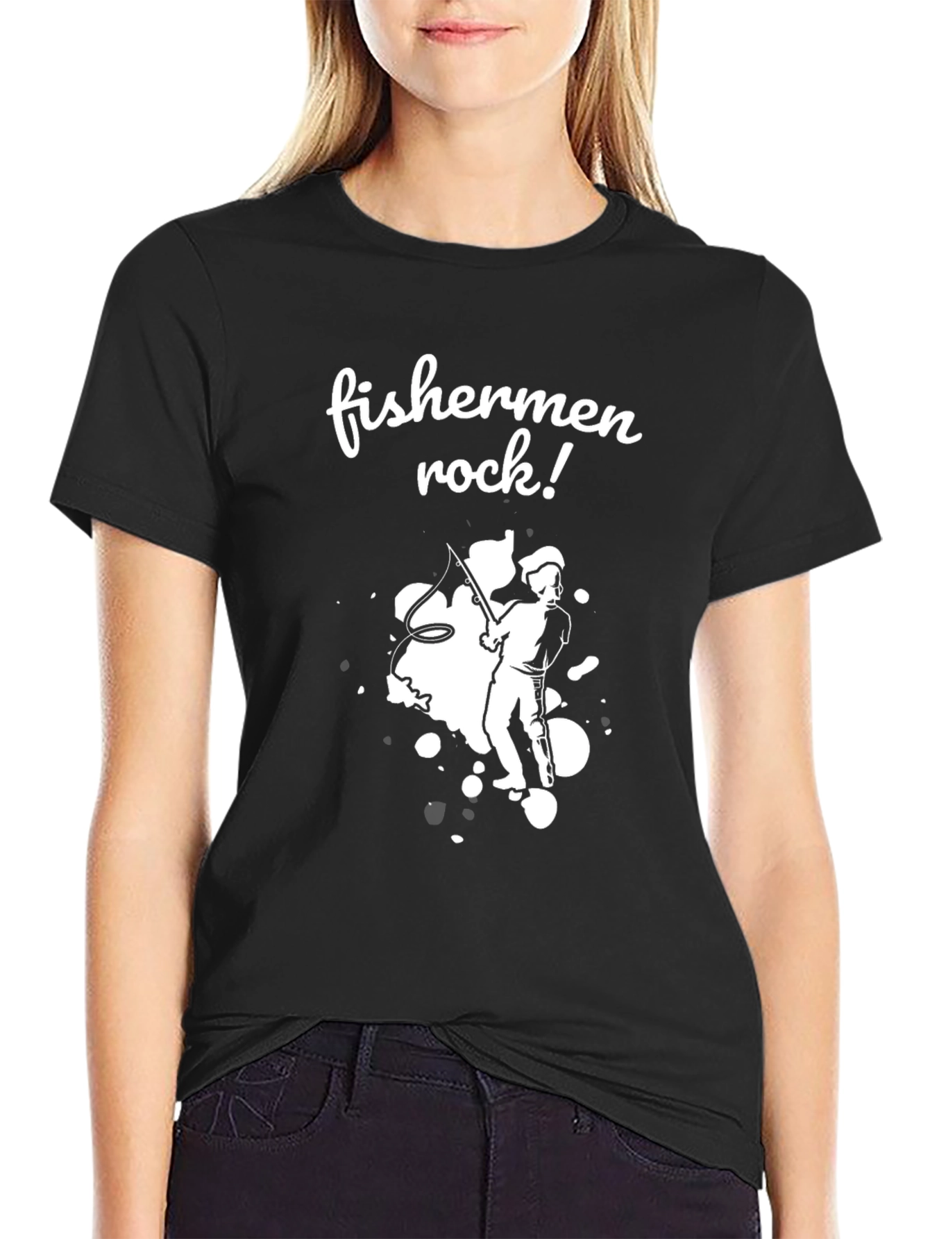 Fishermen Rock Graphic T-Shirt - Black - 2
