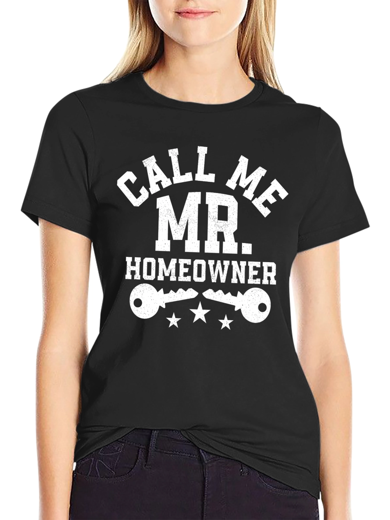 Black Call Me Mr. Homeowner Graphic Tee view 2