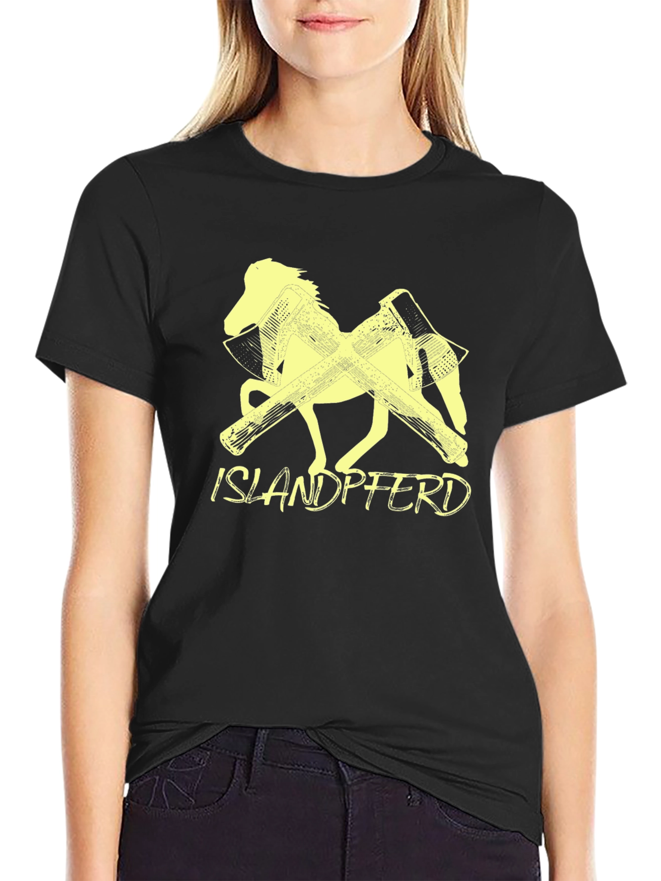 Islandpferd Horse T-Shirt - Black - 2