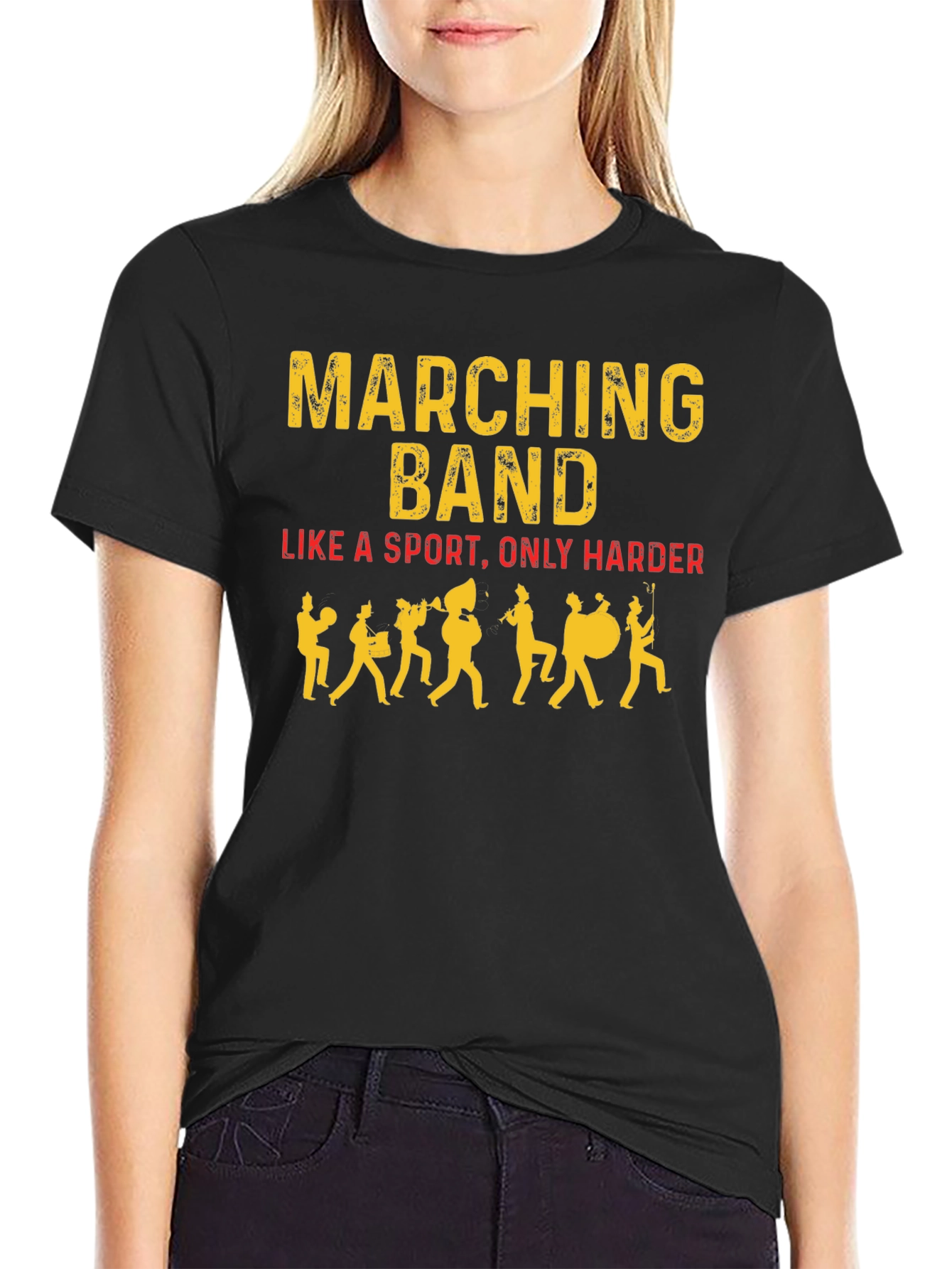 Black Marching Band T-Shirt - Like a Sport, Only Harder view 2