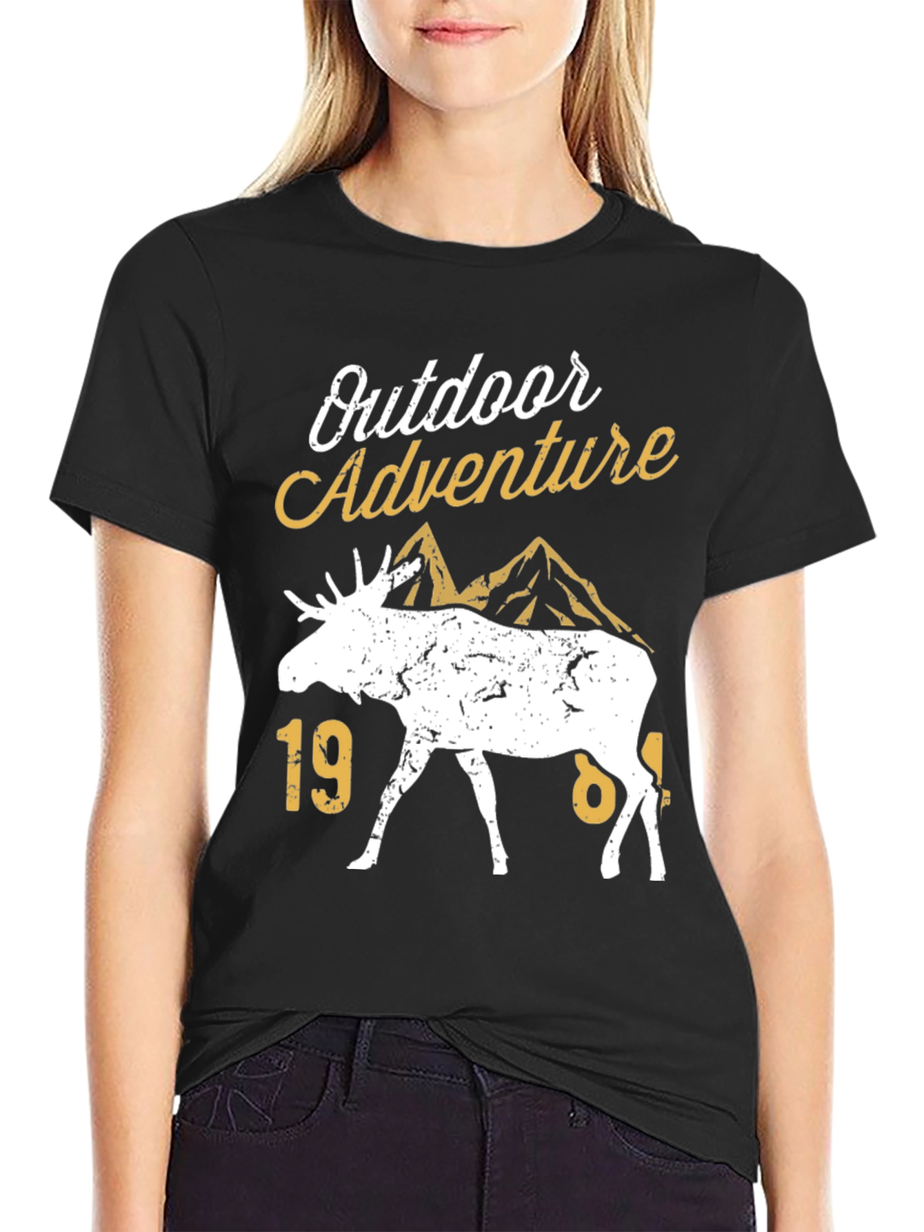Outdoor Adventure Moose T-Shirt - Black - 2