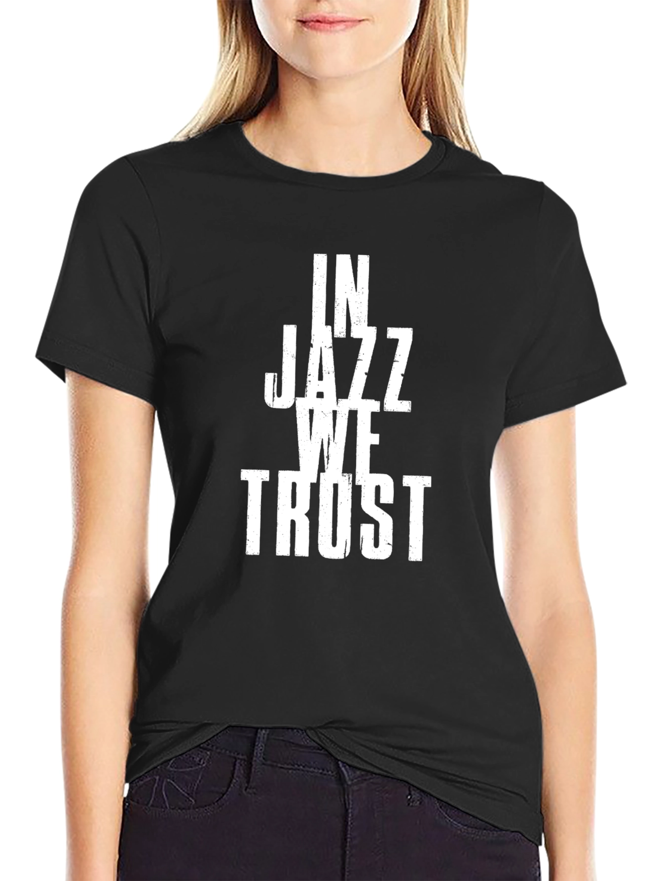 Black In Jazz We Trust Graphic T-Shirt view 2
