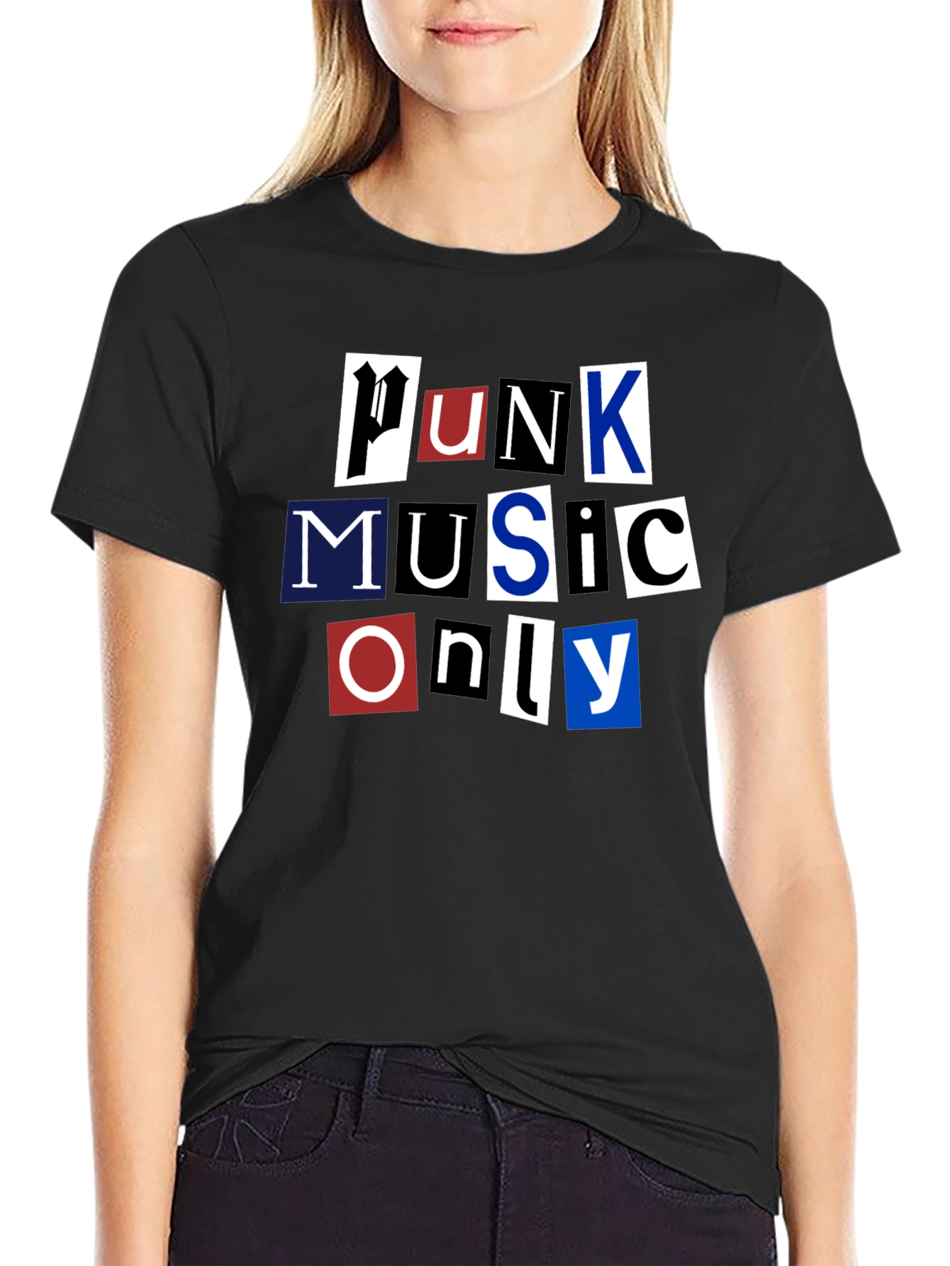 Black Punk Music T-Shirt view 2