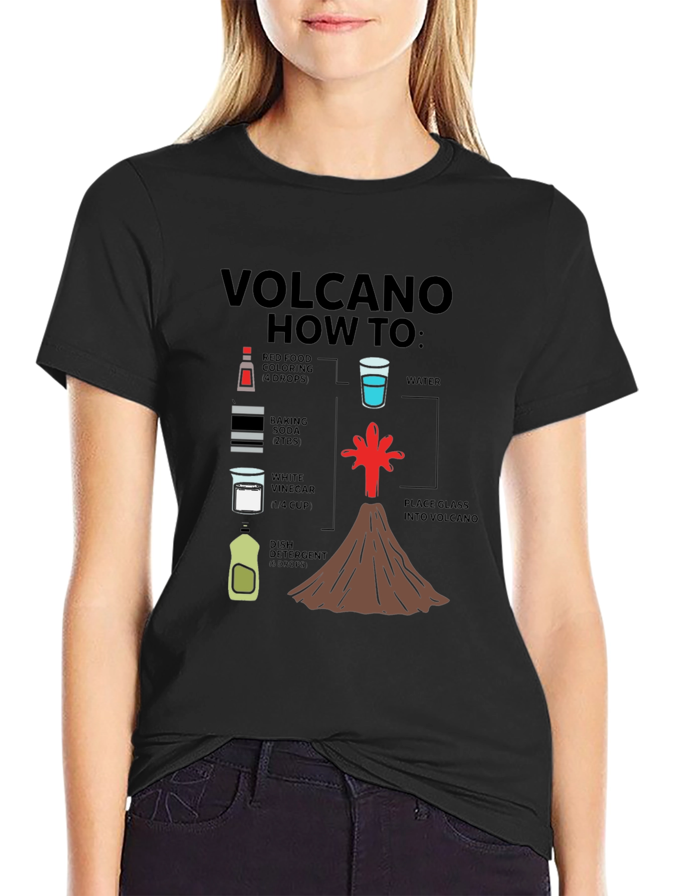 Volcano How-To T-Shirt Science Experiment Tee - 2