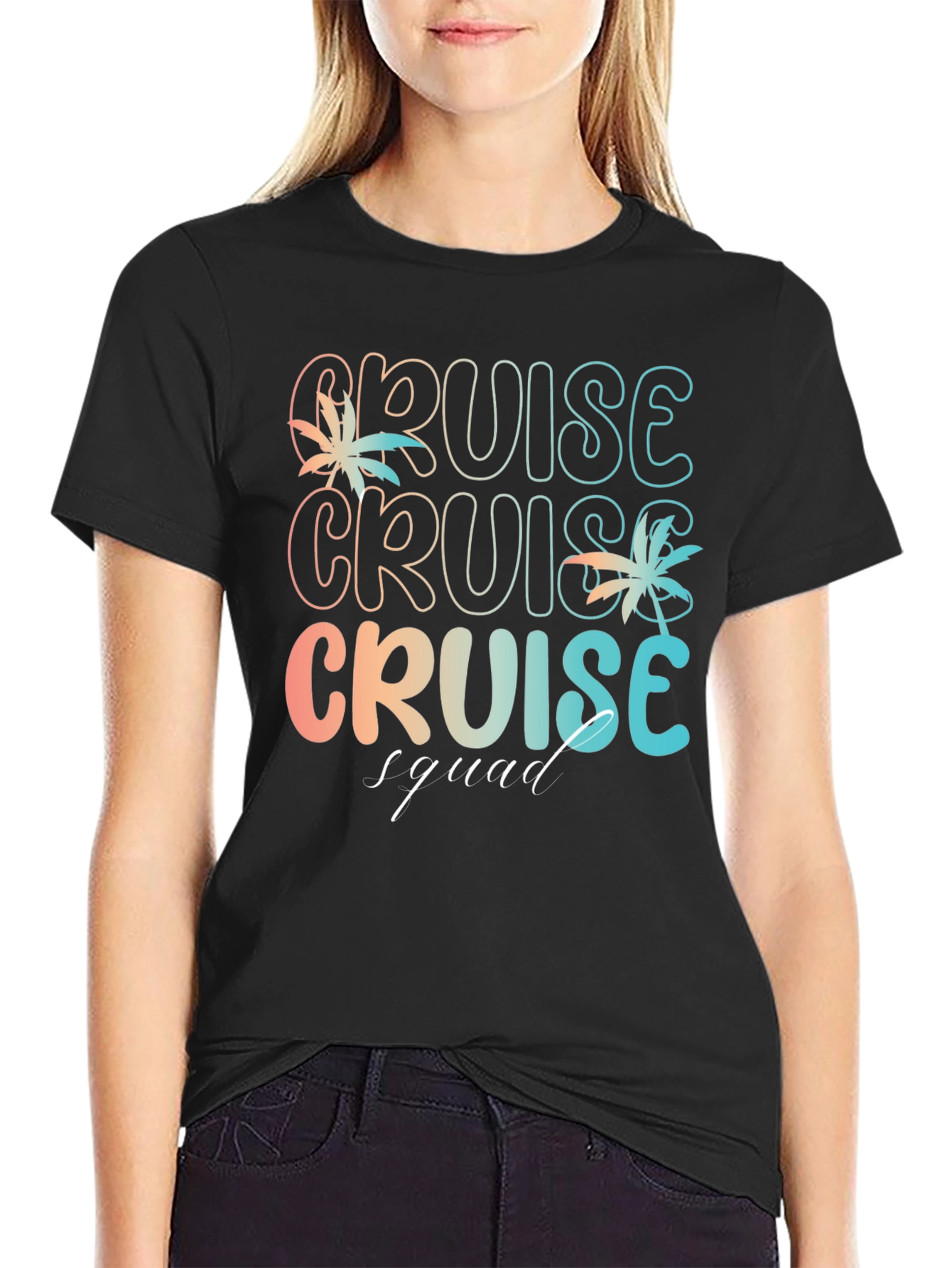 Black Cruise Squad Graphic T-Shirt - Vacation Ready view 2
