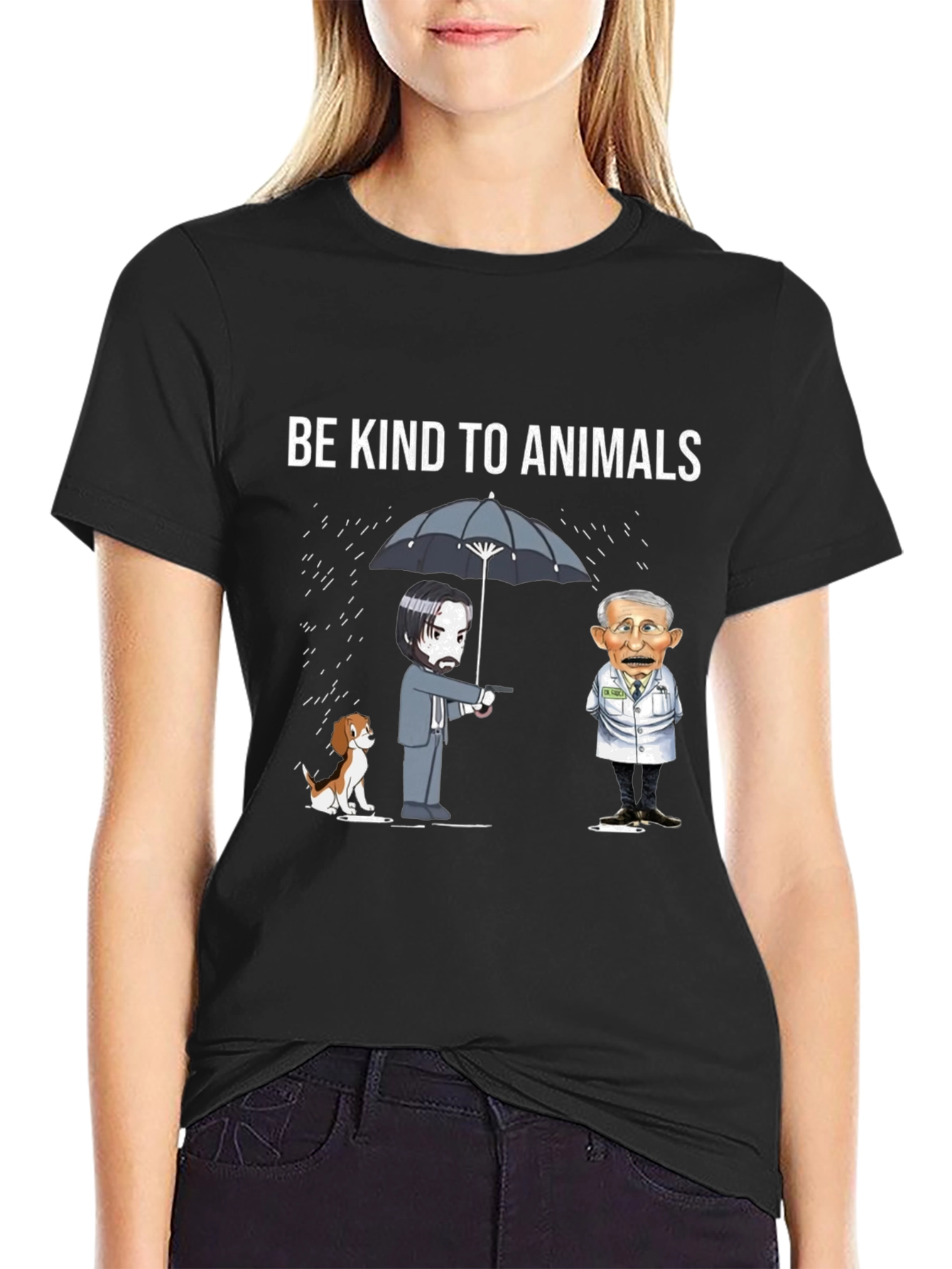 Black Be Kind to Animals T-Shirt - John Wick Style view 2