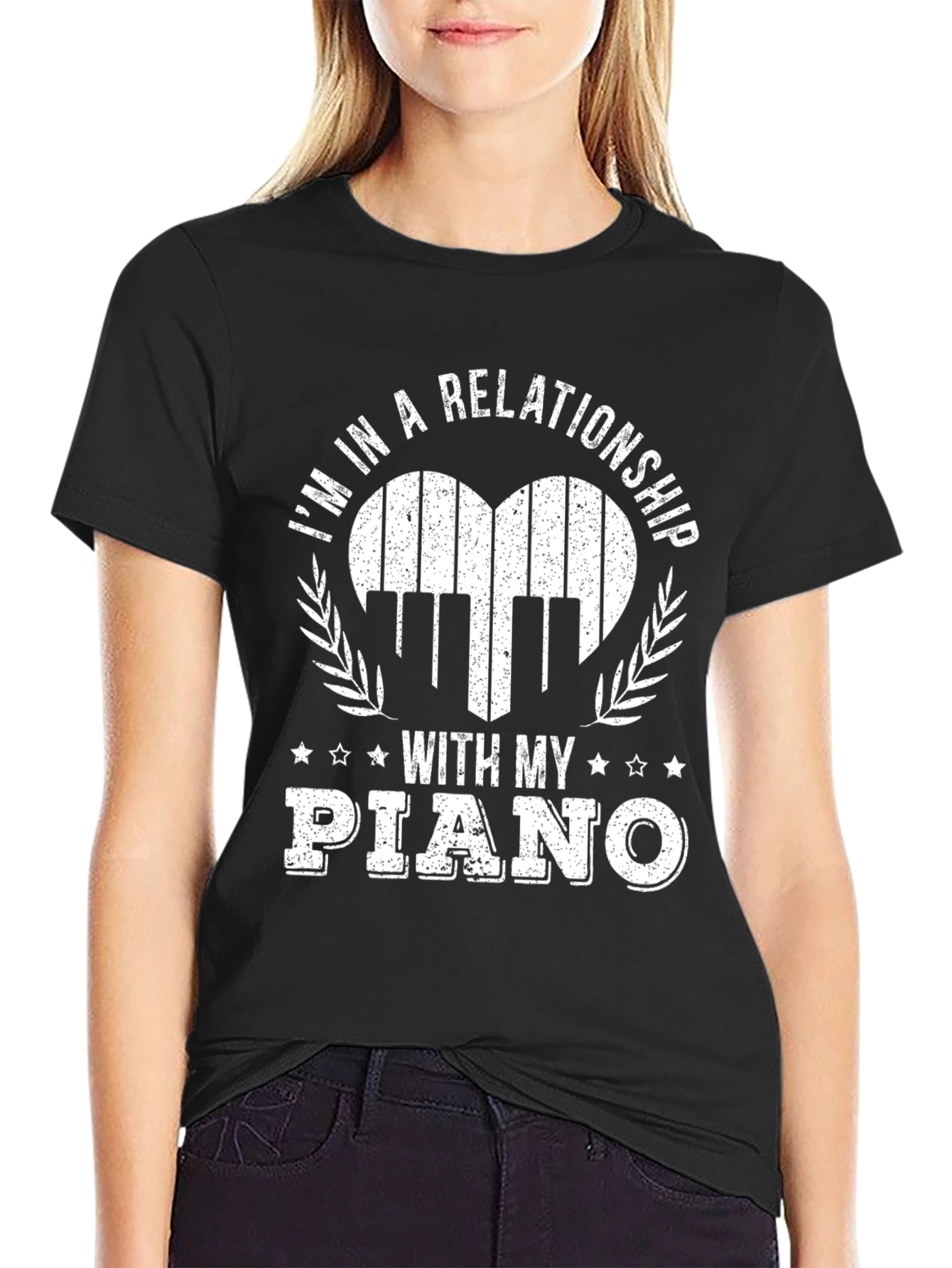 Black Piano Relationship T-Shirt view 2