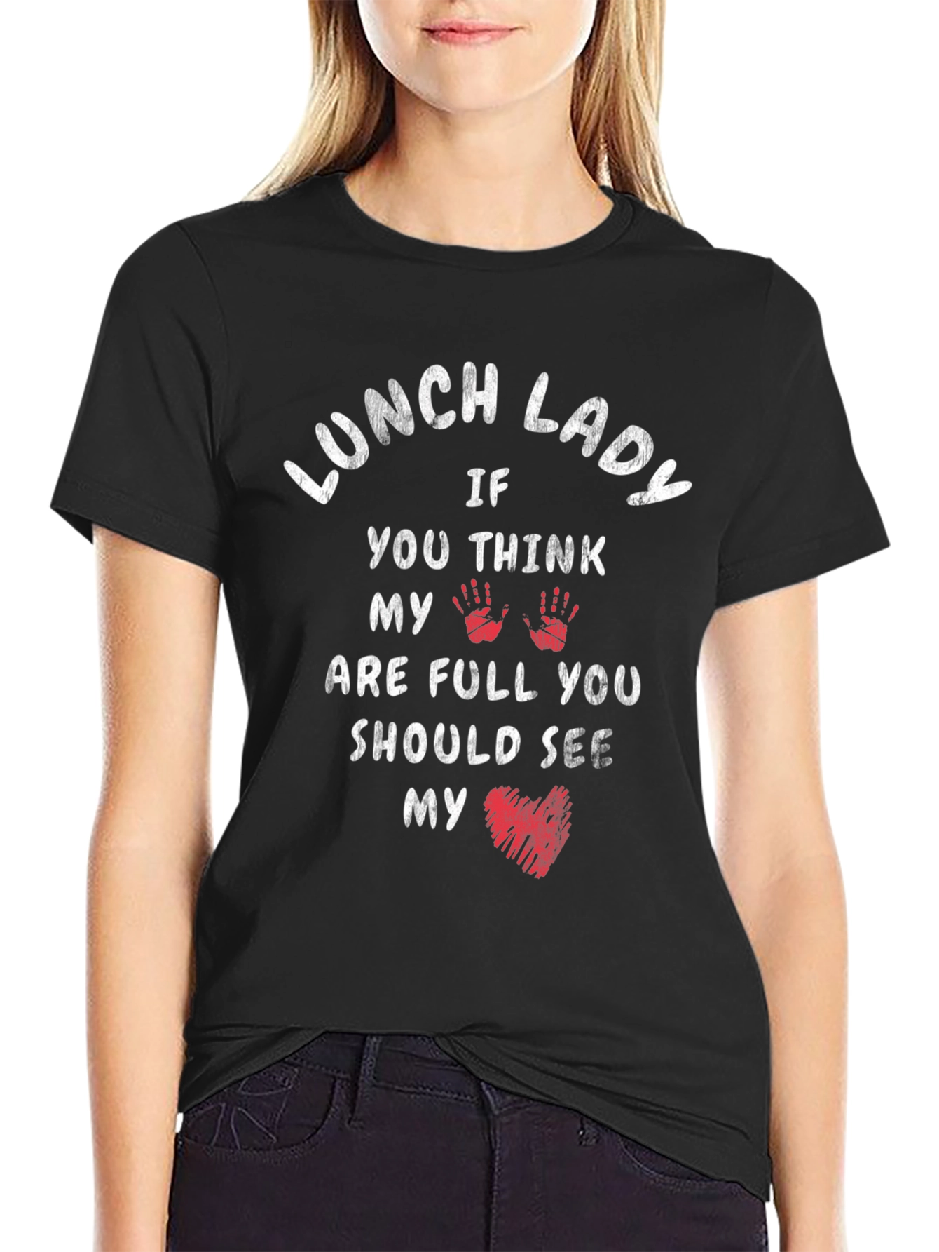 Black Lunch Lady T-Shirt view 2
