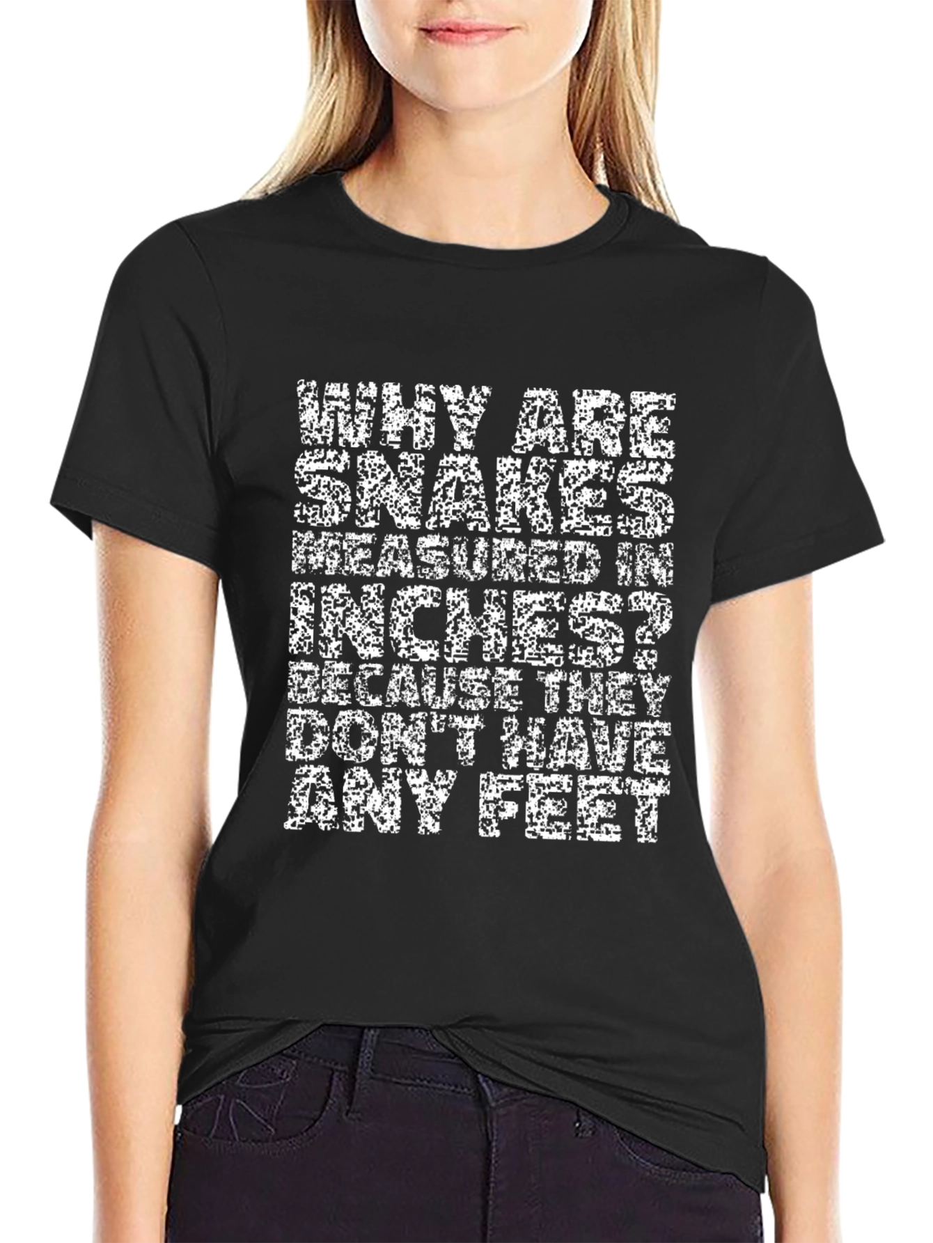 Black Snakes Inches Pun T-Shirt - Funny Joke Tee view 2