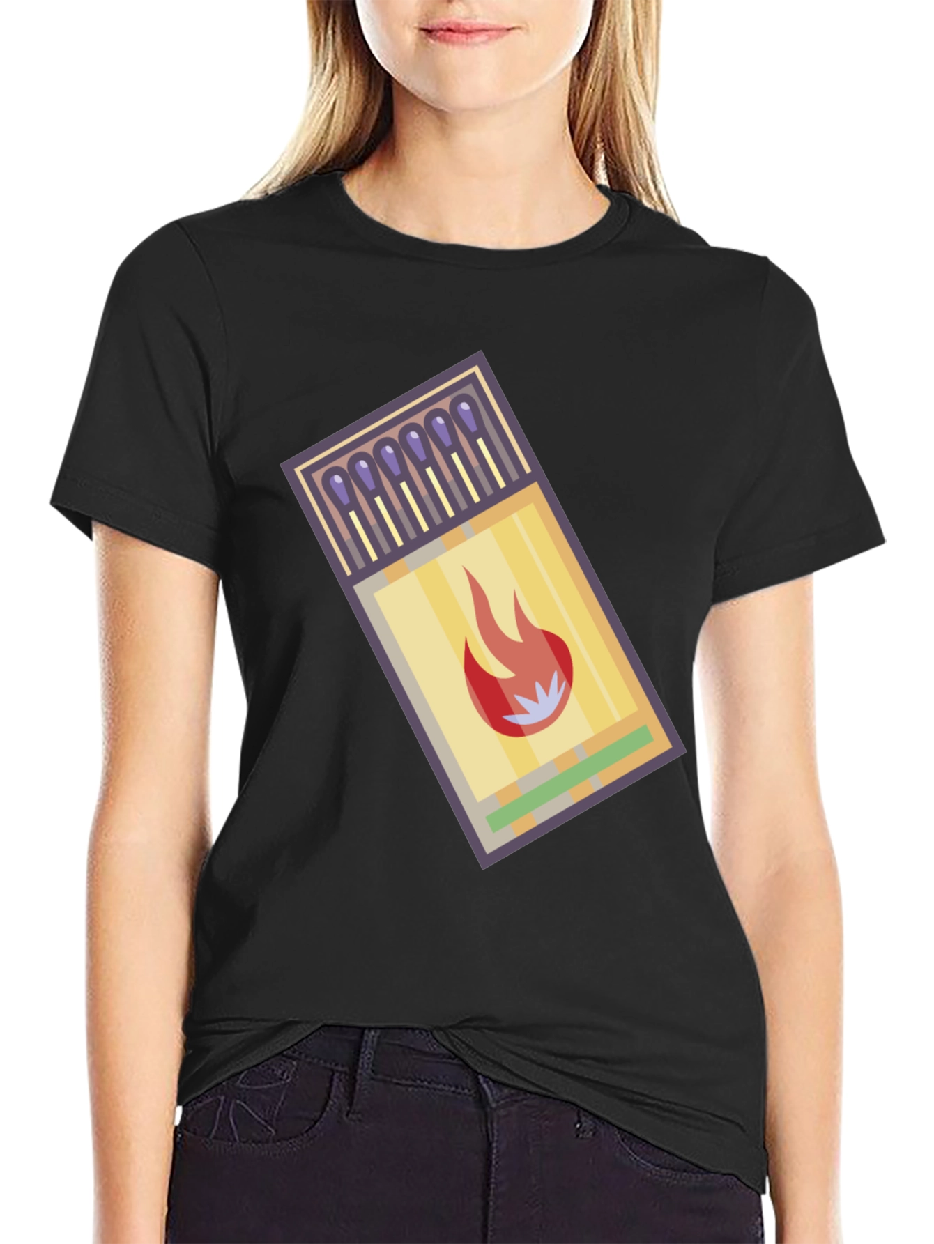 Black Matchbox Graphic T-Shirt - Ignite Your Style view 2