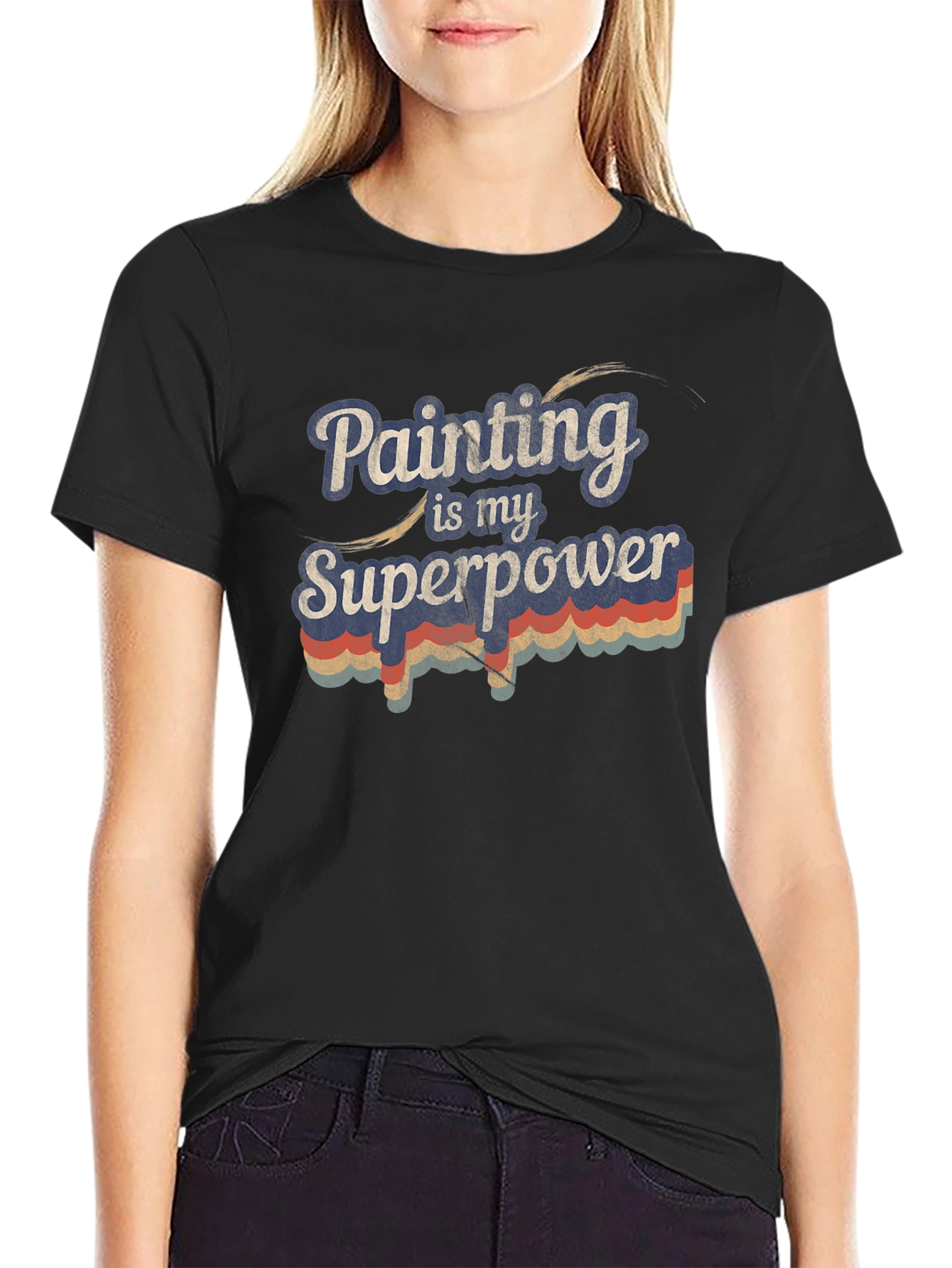 Black Painting is my Superpower Graphic Tee view 2