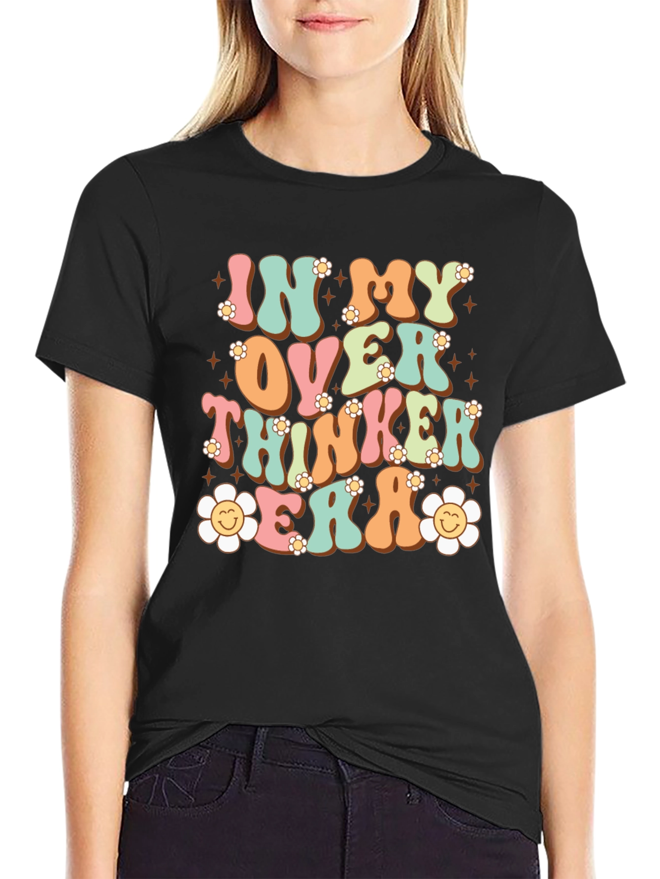 Black In My Overthinker Era Graphic Tee view 2