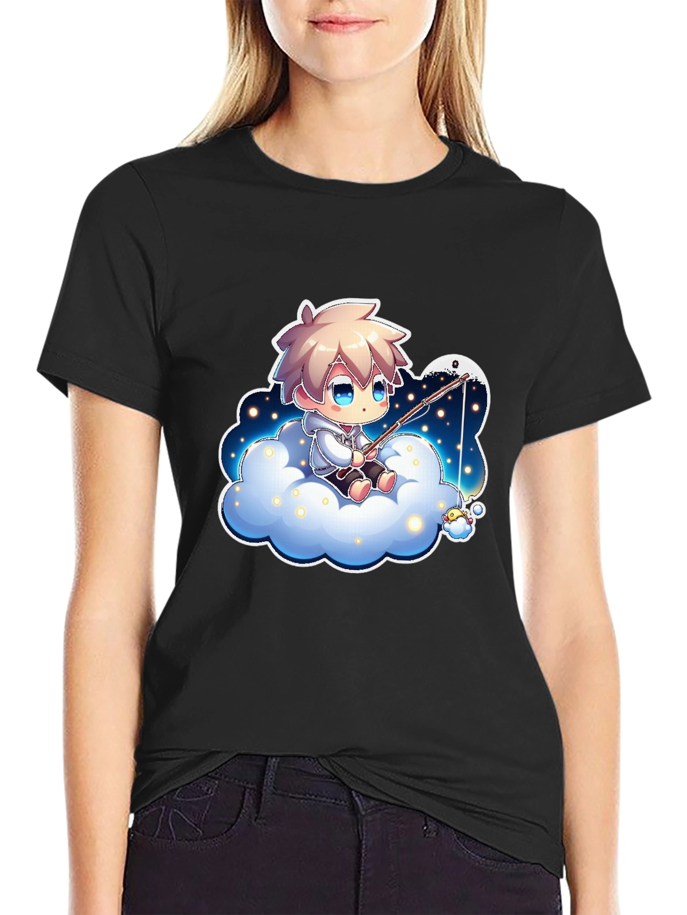 Anime Fishing Cloud T-Shirt - 2