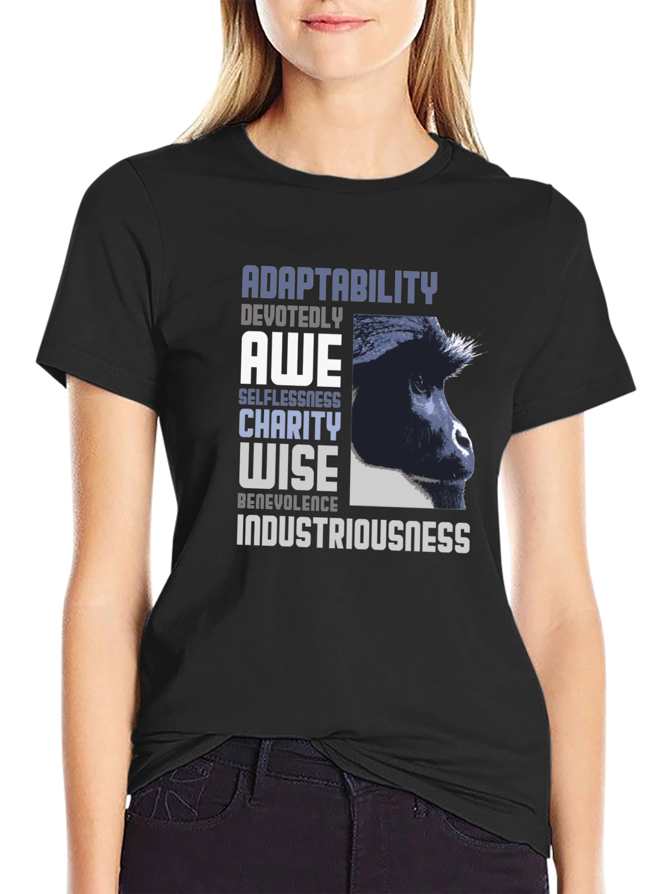 Black Adaptability Gorilla Graphic Tee - Unisex view 2