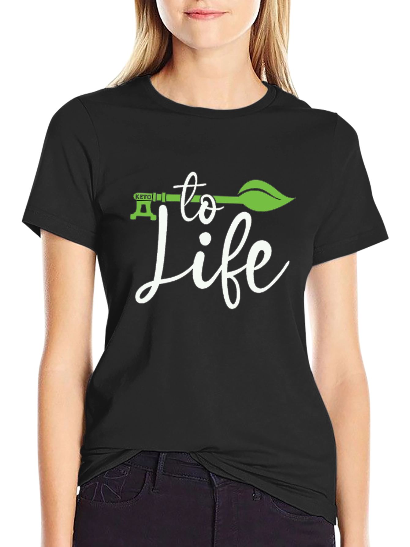 Black Keto Diet Lifestyle T-Shirt view 2