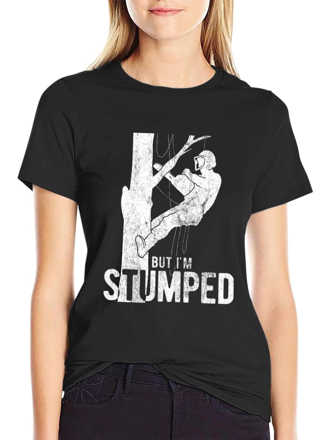 Black But I'm Stumped - Tree Climbing T-Shirt view 2