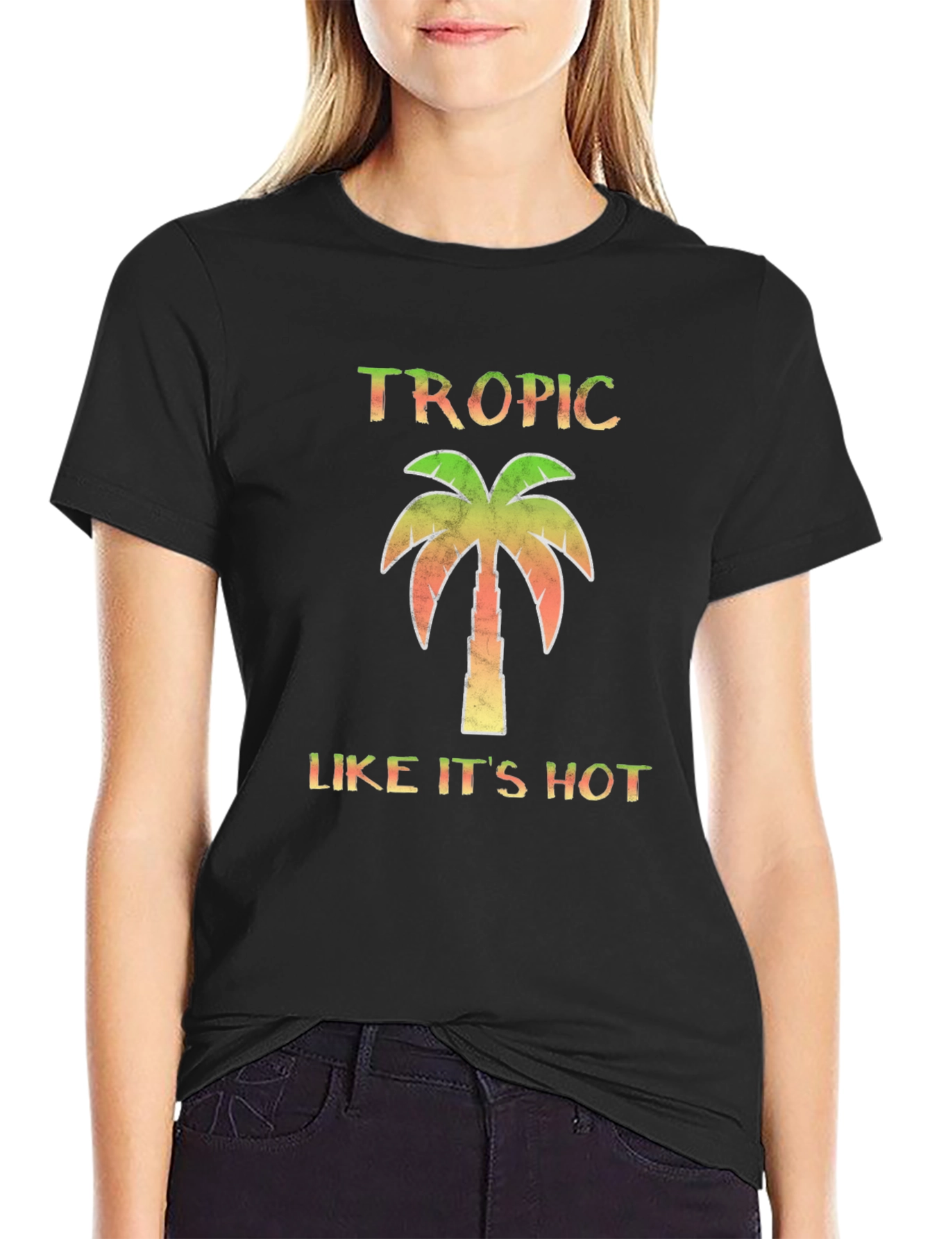 Black Tropic Like It's Hot Black T-Shirt view 2