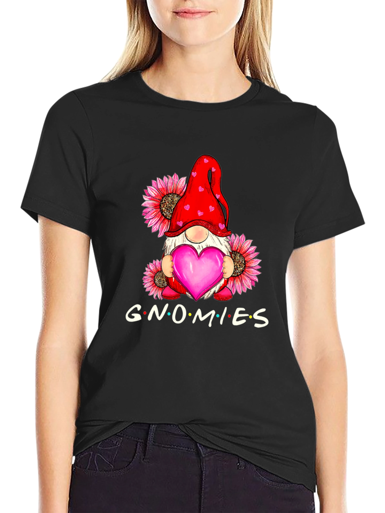 Black Gnomies Graphic T-Shirt - Black view 2