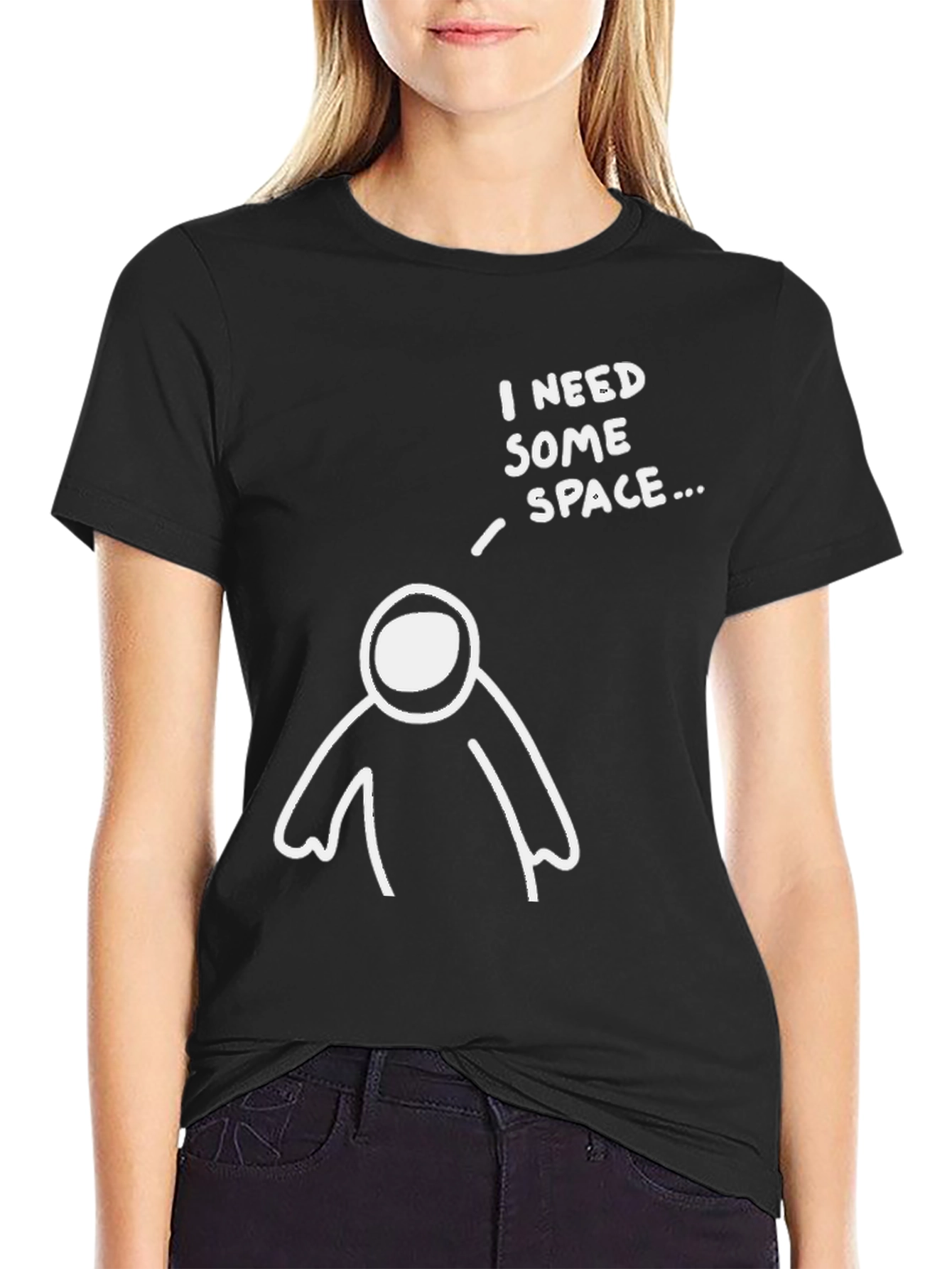 Black I Need Some Space T-Shirt view 2