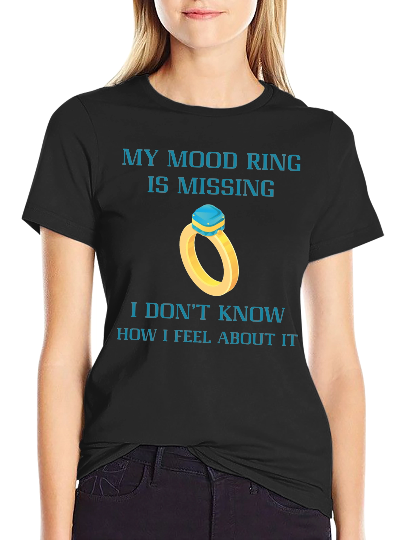 Black Mood Ring Missing Graphic Tee view 2