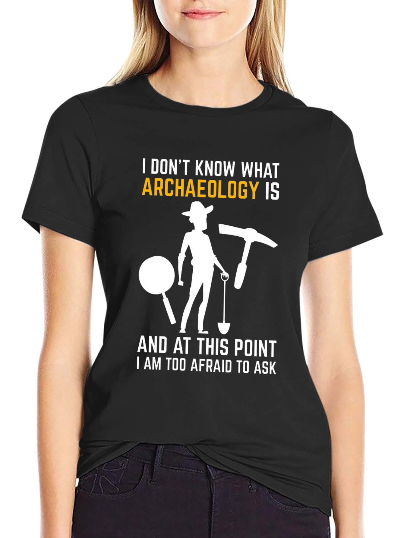 Black Archaeology T-Shirt - Funny Archeologist Gift view 2