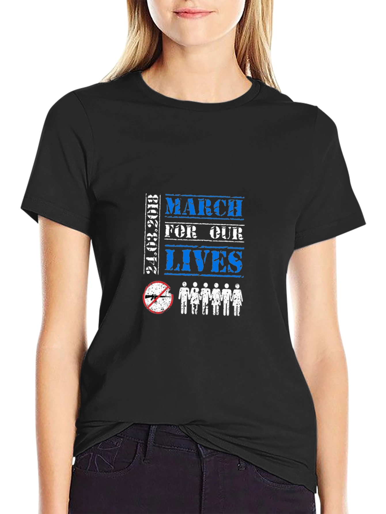 Black March For Our Lives T-Shirt view 2